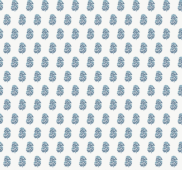 sylvie-blue-floral-wallpaper-york-wallcoverings-vp1384 - York Wallcoverings Wallpaper