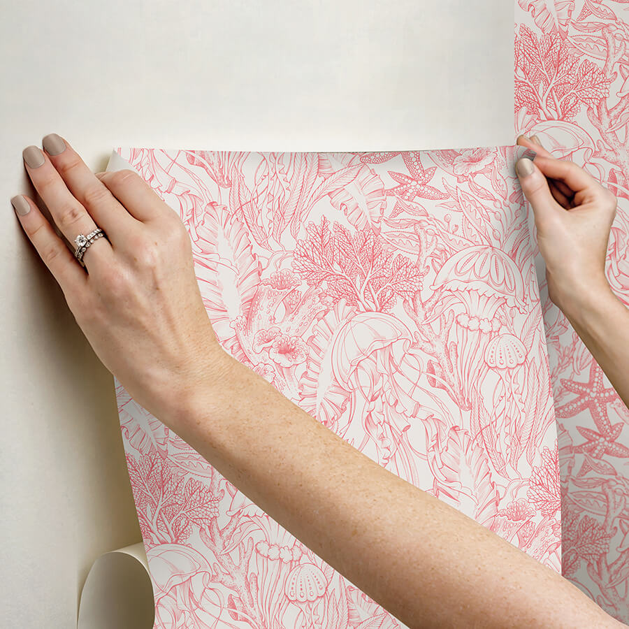 under-the-sea-coral-peel-and-stick-wallpaper-york-wallcoverings-nus6496 - York Wallcoverings Wallpaper