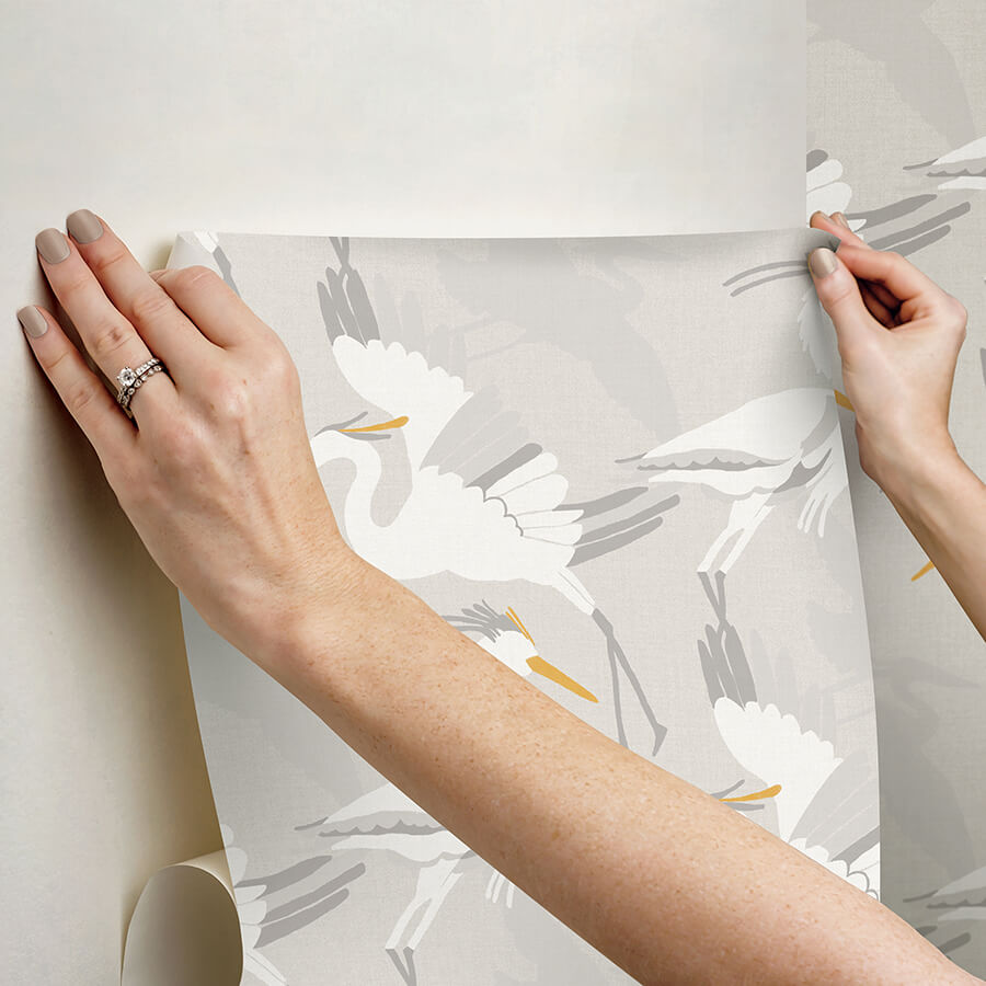 coastal-wings-taupe-peel-and-stick-wallpaper-york-wallcoverings-nus6502 - York Wallcoverings Wallpaper