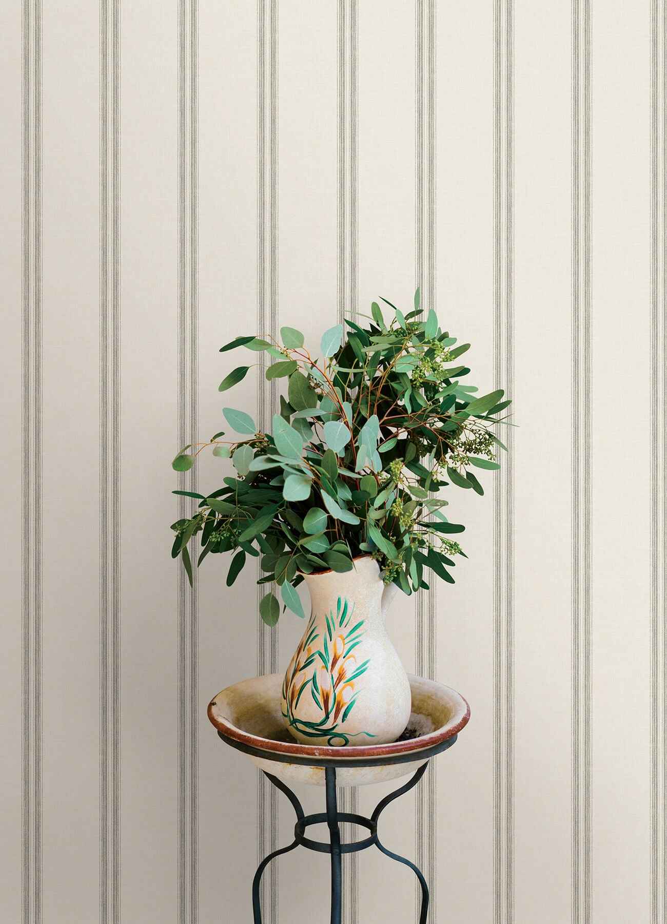 Johnny Charcoal Stripes Wallpaper - York Wallcoverings - 4169-13076 - York Wallcoverings Wallpaper