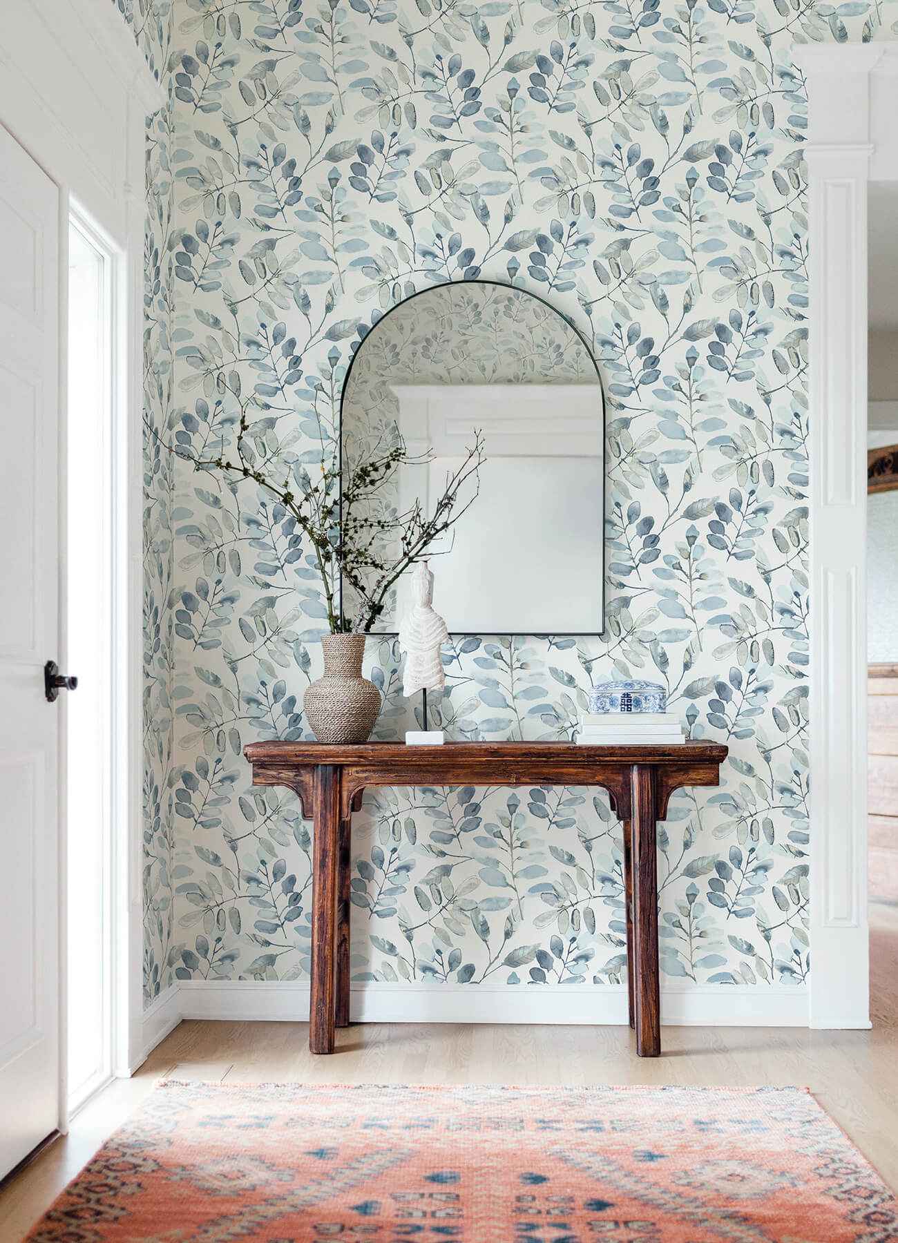 Pinnate Blue Leaves Wallpaper - York Wallcoverings - 4169-13908 - York Wallcoverings Wallpaper