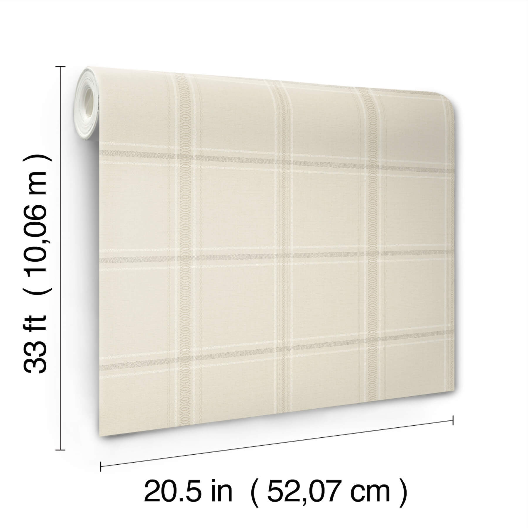 auberge-ivory-plaid-wallpaper-york-wallcoverings-4169-27607 - York Wallcoverings Wallpaper
