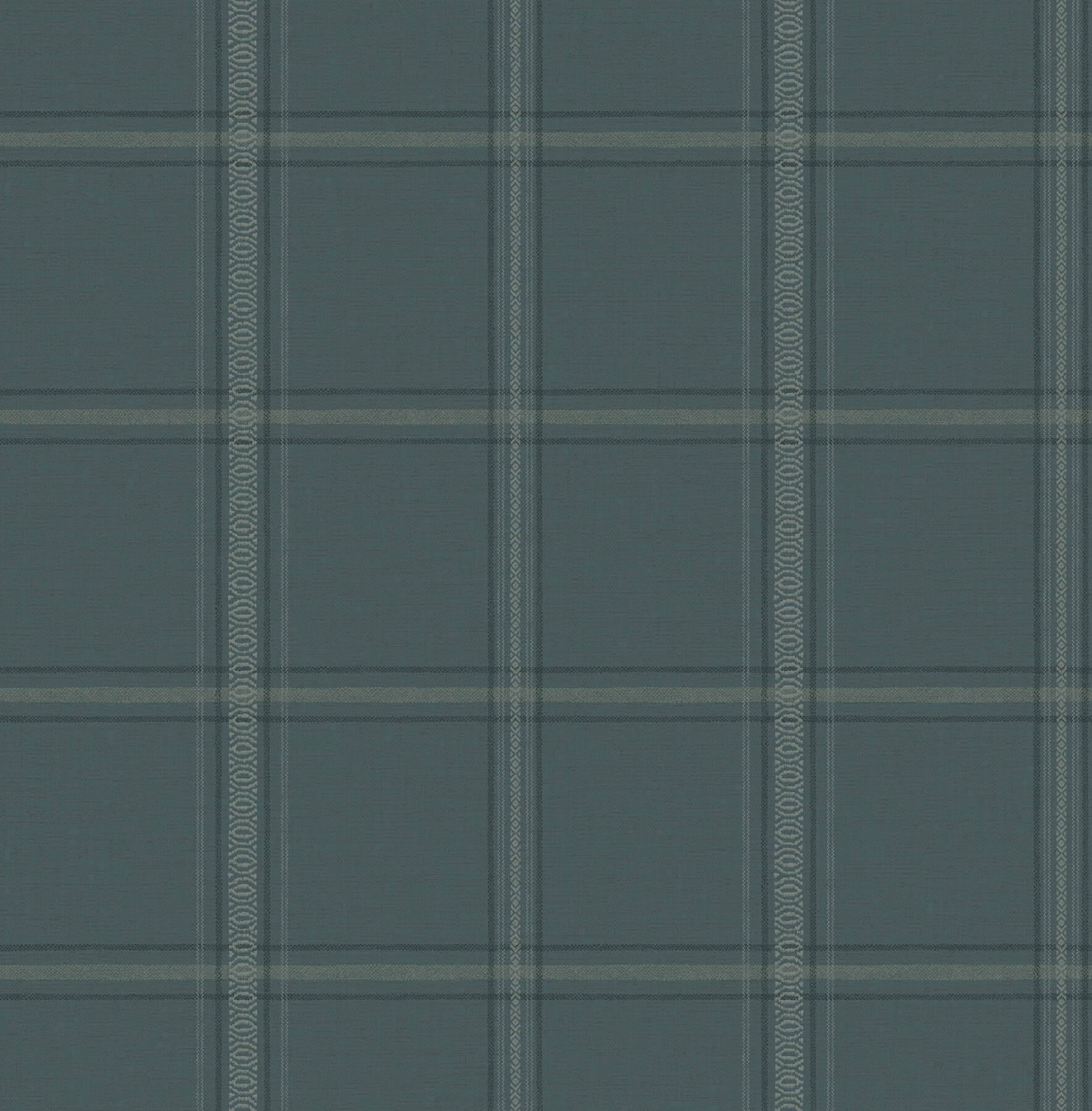 auberge-teal-plaid-wallpaper-york-wallcoverings-4169-27610 - York Wallcoverings Wallpaper