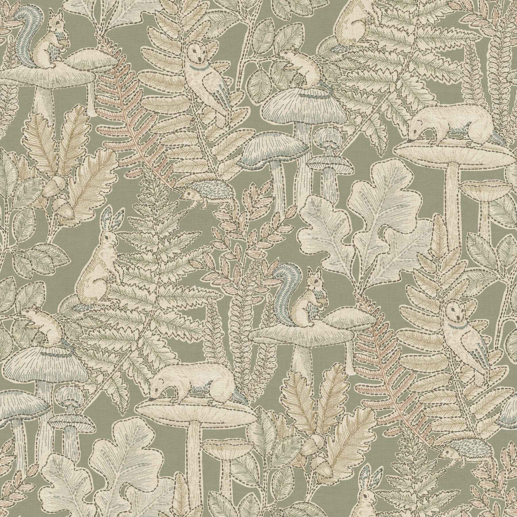 Holt Sage Woodland Wallpaper - York Wallcoverings - 4169-83100 - York Wallcoverings Wallpaper