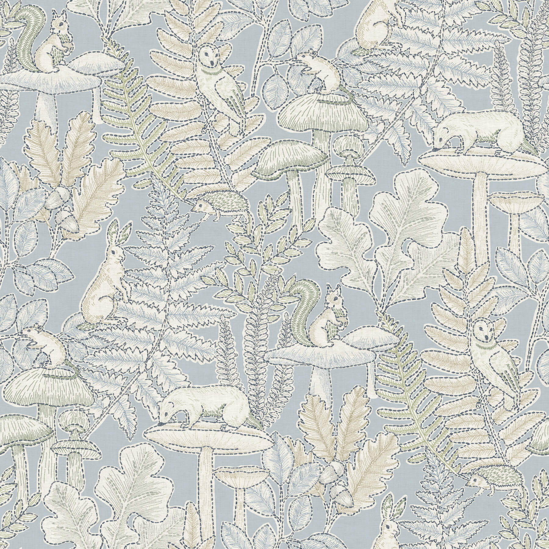 holt-light-blue-woodland-wallpaper-york-wallcoverings-4169-83102 - York Wallcoverings Wallpaper