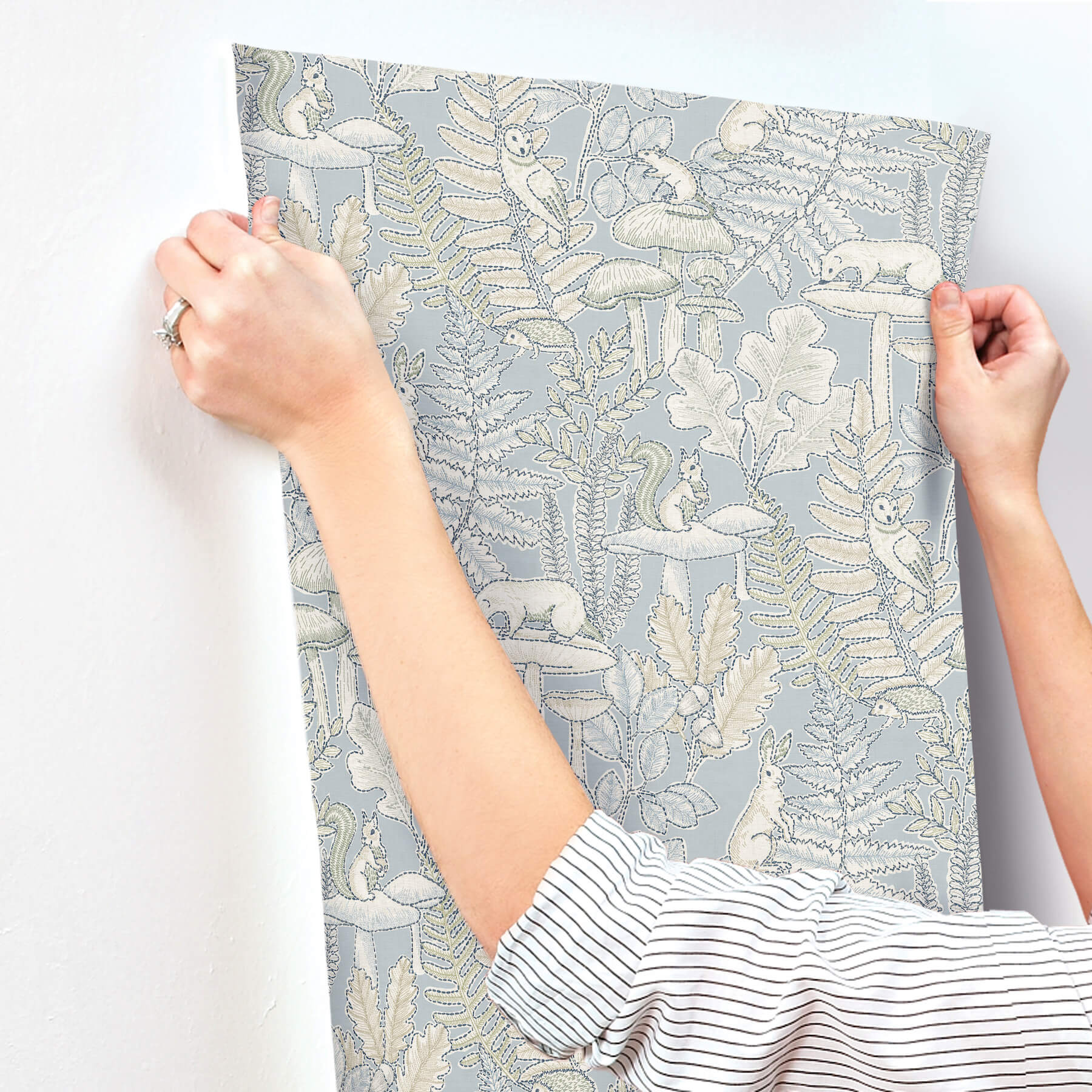 holt-light-blue-woodland-wallpaper-york-wallcoverings-4169-83102 - York Wallcoverings Wallpaper