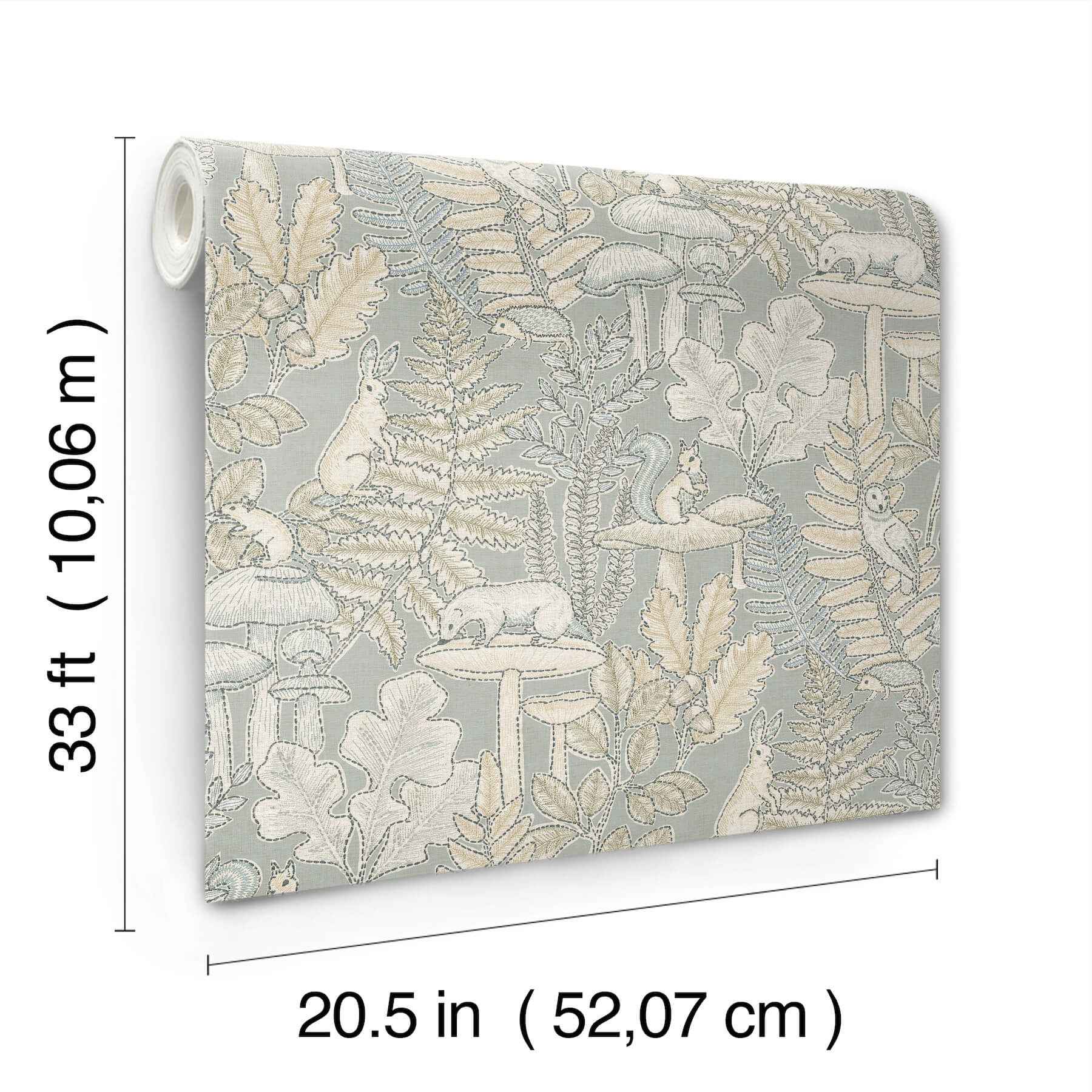 Holt Seafoam Woodland Wallpaper - York Wallcoverings - 4169-83104 - York Wallcoverings Wallpaper