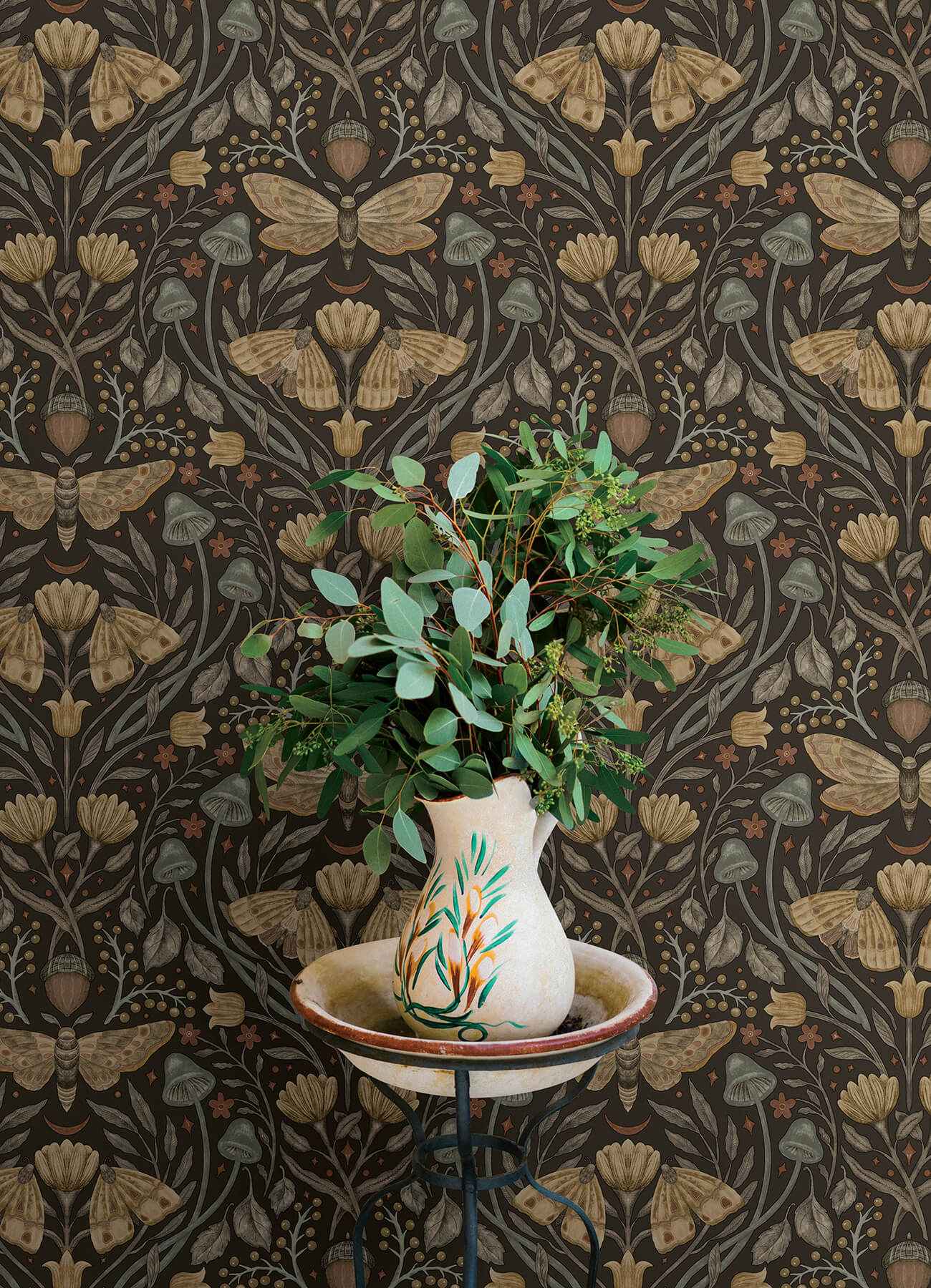 Mystic Moth Black Forest Magic Wallpaper - York Wallcoverings - 4169-83116