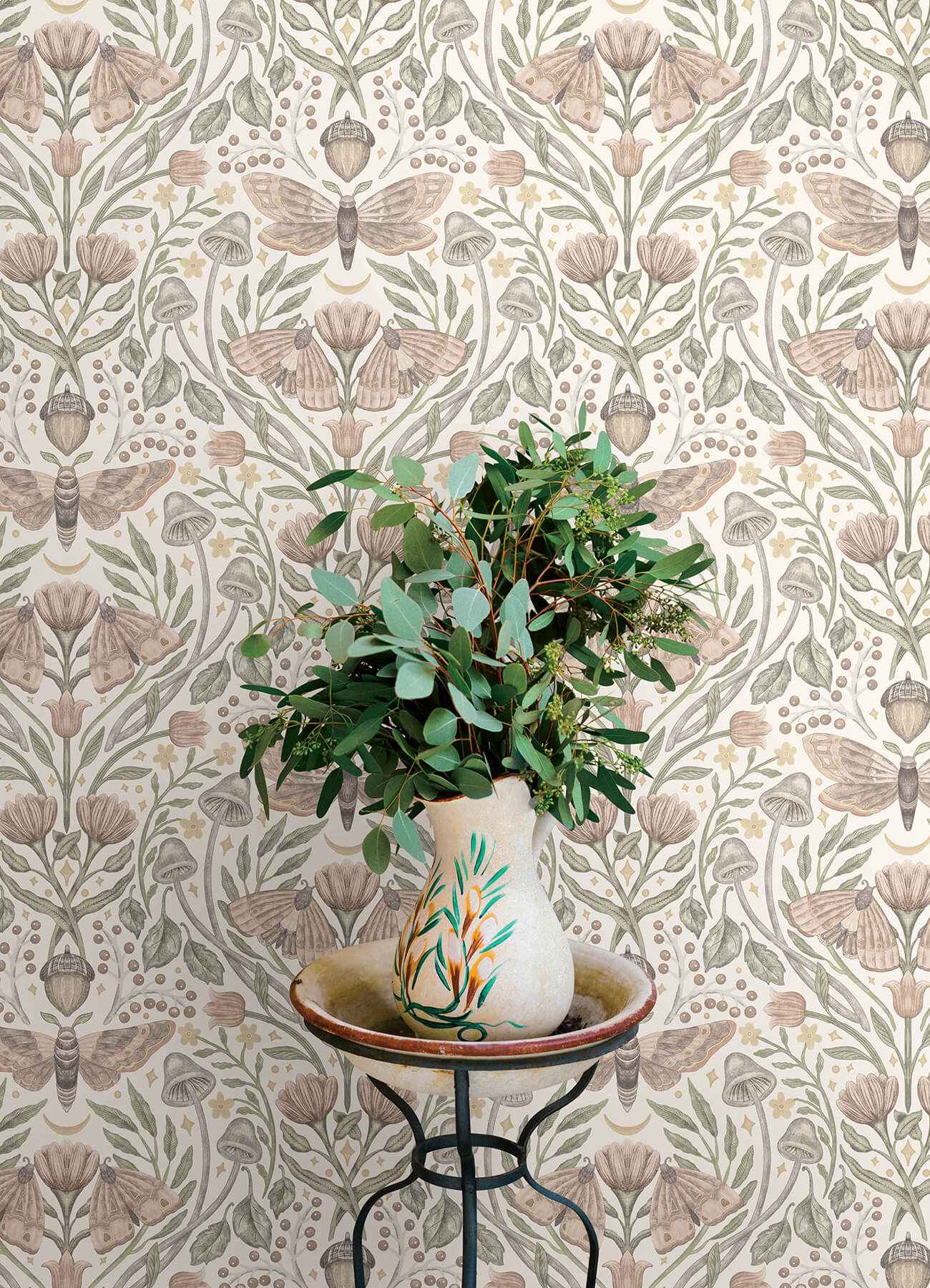 Mystic Moth Blush Forest Magic Wallpaper - York Wallcoverings - 4169-83119