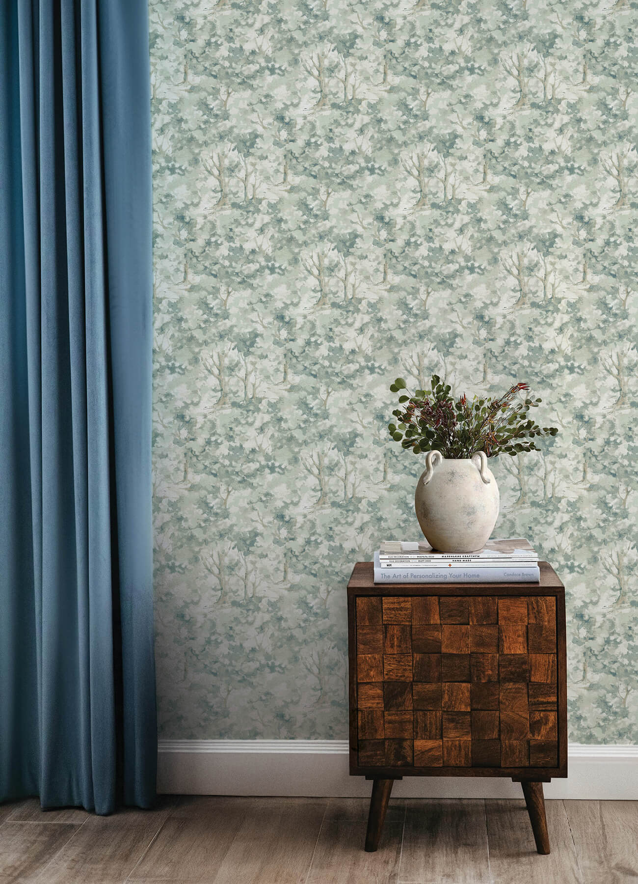 thicket-teal-forest-wallpaper-york-wallcoverings-4169-83111 - York Wallcoverings Wallpaper