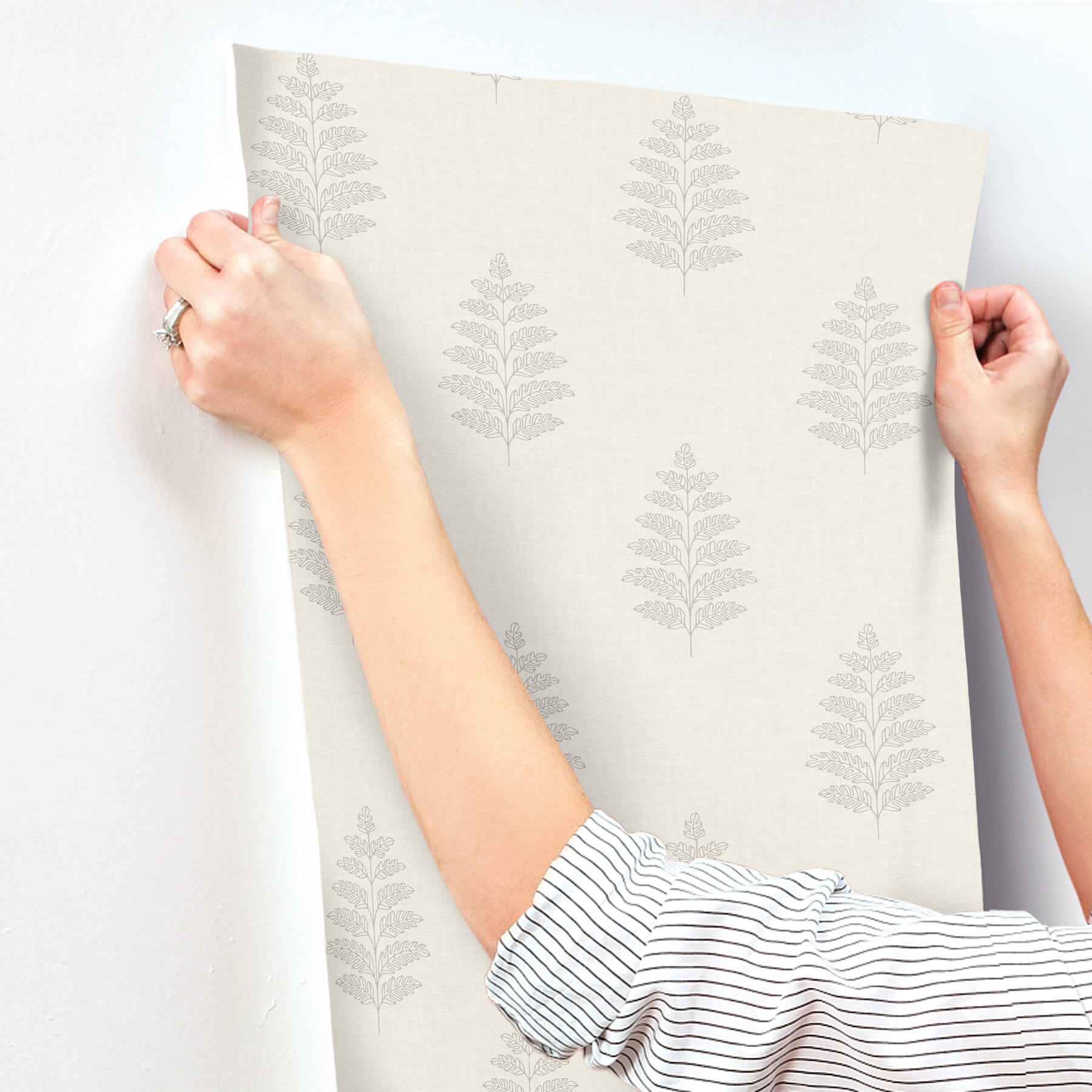 Frond Cream Leaf Wallpaper - York Wallcoverings - 4169-83125 - York Wallcoverings Wallpaper