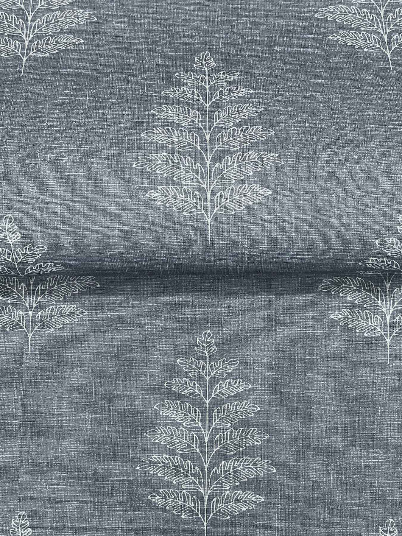 Frond Denim Leaf Wallpaper - York Wallcoverings - 4169-83127 - York Wallcoverings Wallpaper
