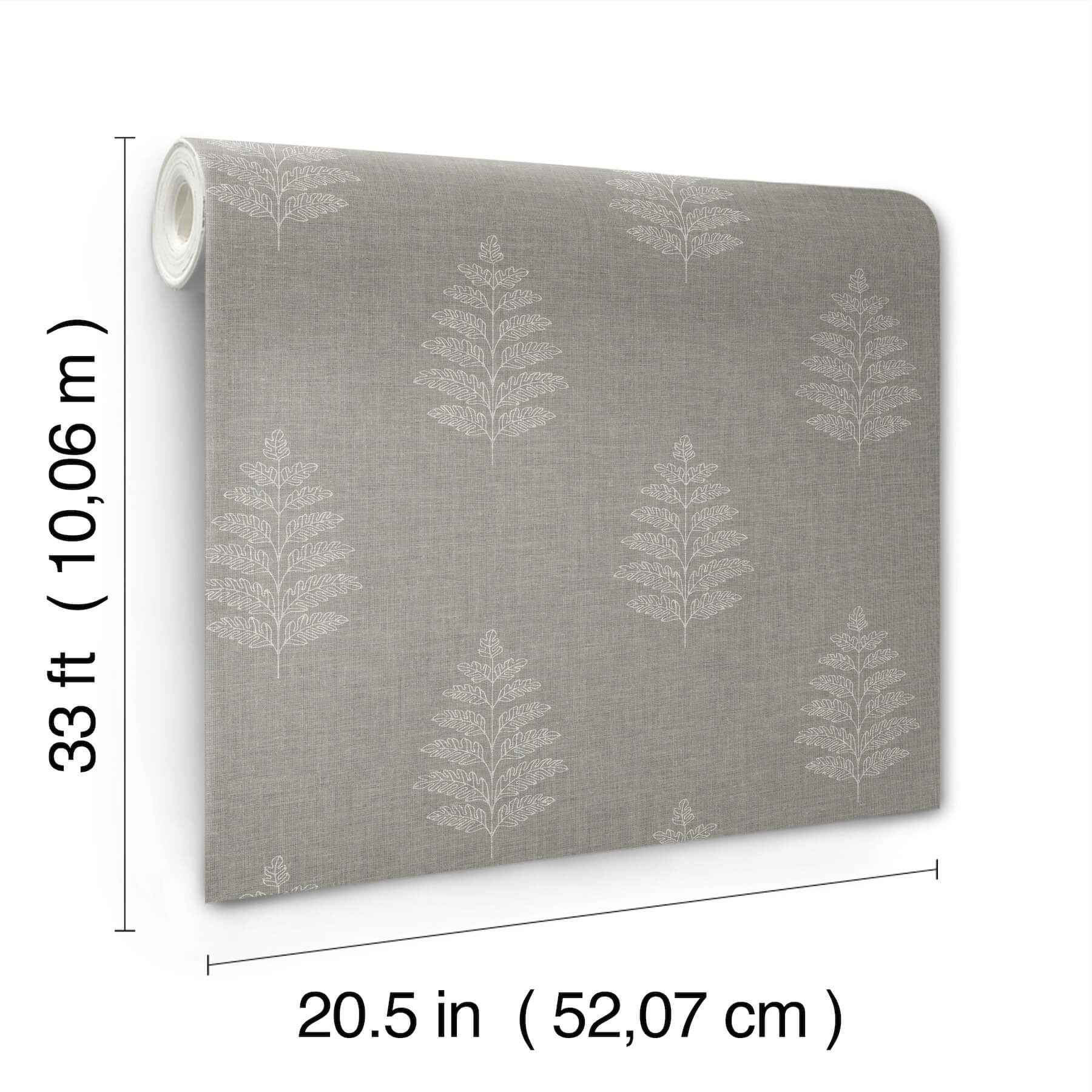 Frond Charcoal Leaf Wallpaper - York Wallcoverings - 4169-83128 - York Wallcoverings Wallpaper