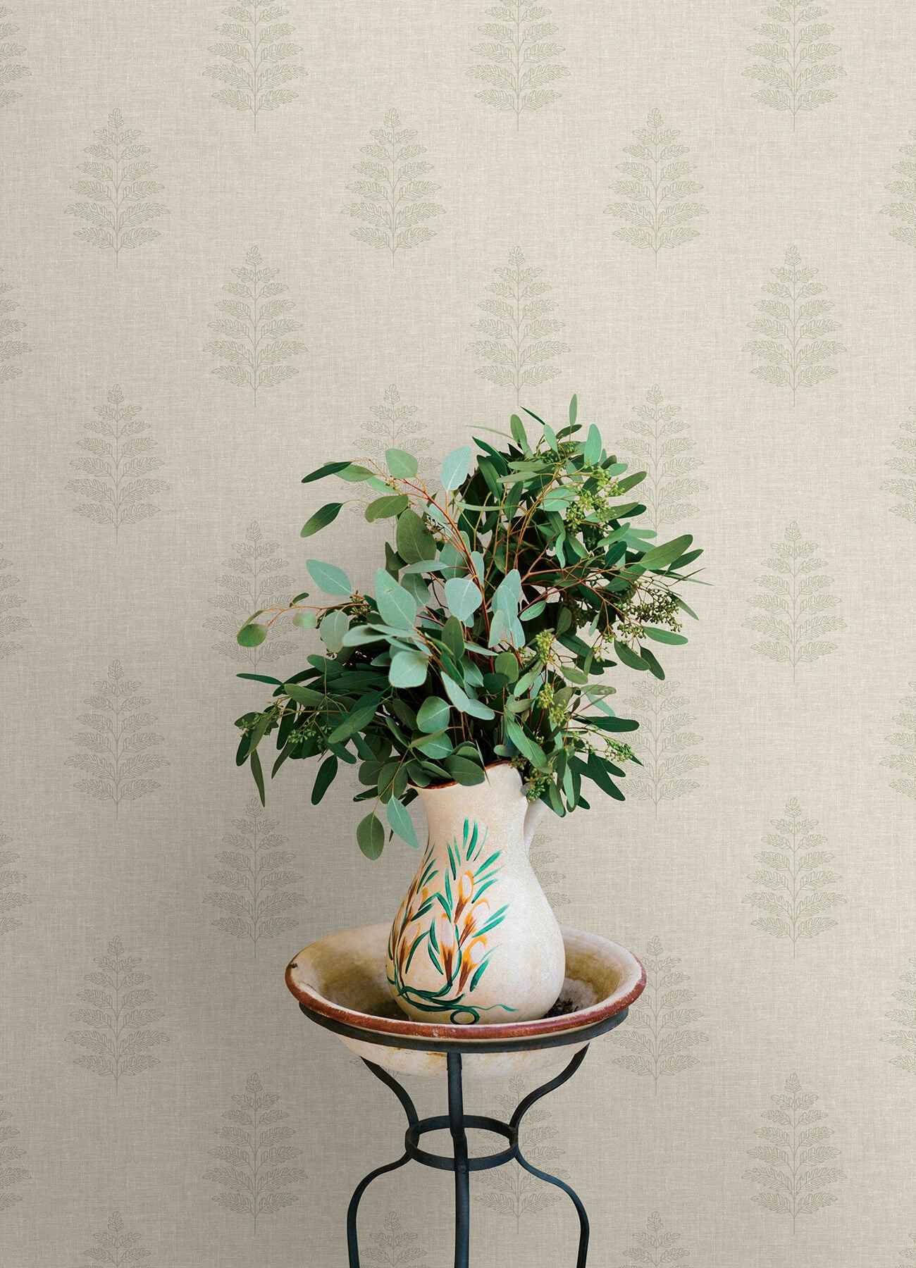Frond Beige Leaf Wallpaper - York Wallcoverings - 4169-83129 - York Wallcoverings Wallpaper
