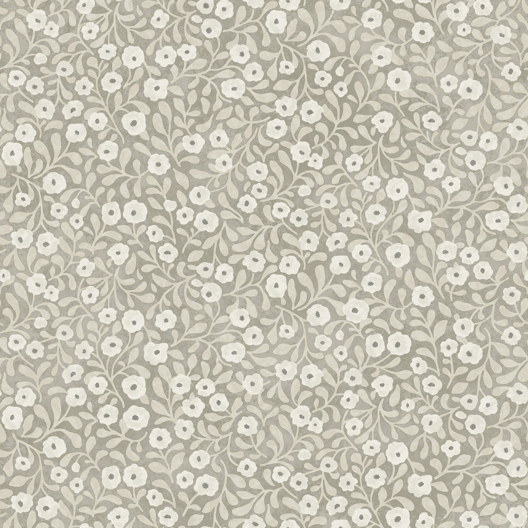 poppy-trail-grey-floral-wallpaper-york-wallcoverings-4169-83131 - York Wallcoverings Wallpaper