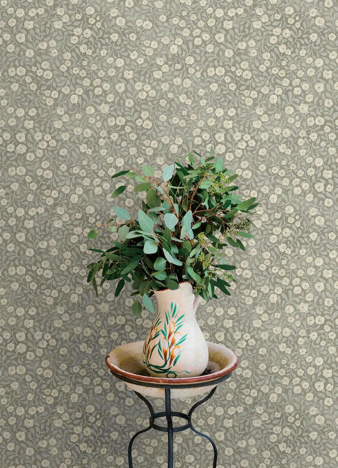 Poppy Trail Aqua Floral Wallpaper - York Wallcoverings - 4169-83136 - York Wallcoverings Wallpaper