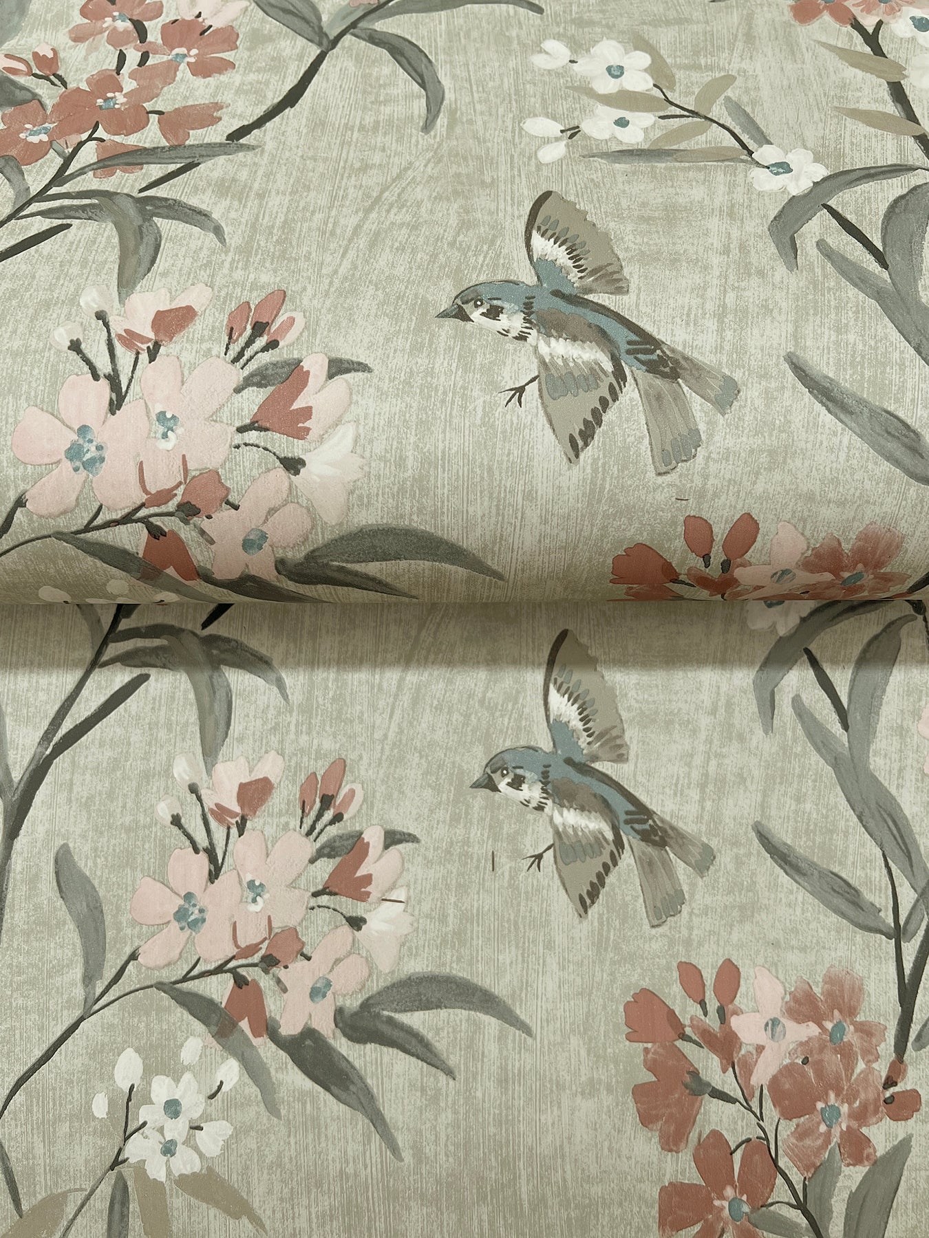 tea-olive-green-finch-frolic-wallpaper-york-wallcoverings-4169-83138