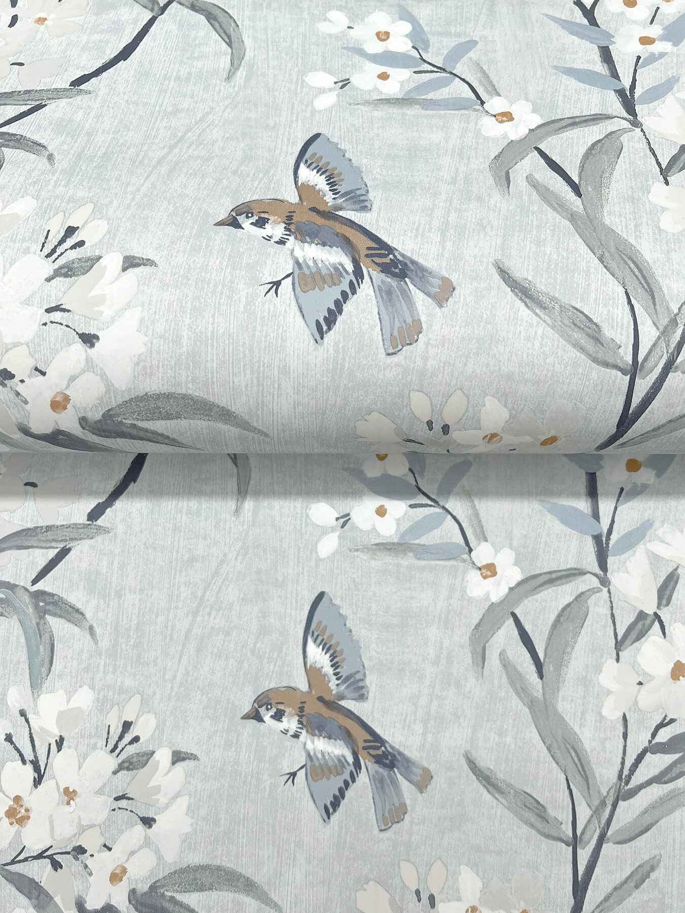 Tea Olive Light Blue Finch Frolic Wallpaper - York Wallcoverings - 4169-83140 - York Wallcoverings Wallpaper