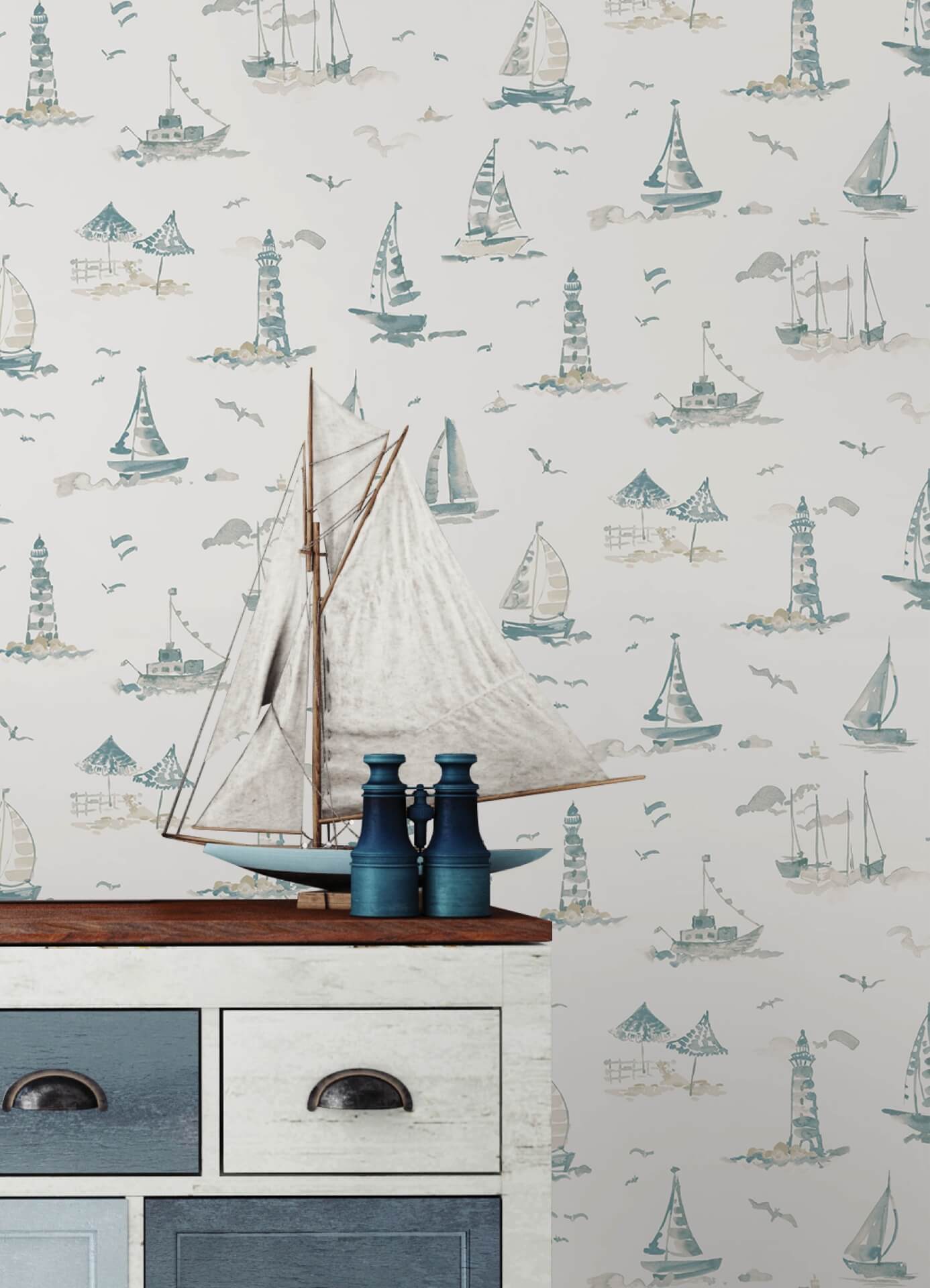 set-sail-taupe-peel-and-stick-wallpaper-york-wallcoverings-nus6498 - York Wallcoverings Wallpaper