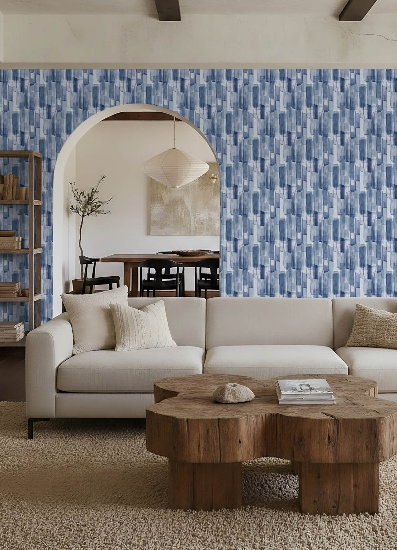 mr-kate-watercolor-glass-dark-blue-peel-and-stick-wallpaper-york-wallcoverings-rmws1314 - York Wallcoverings Wallpaper