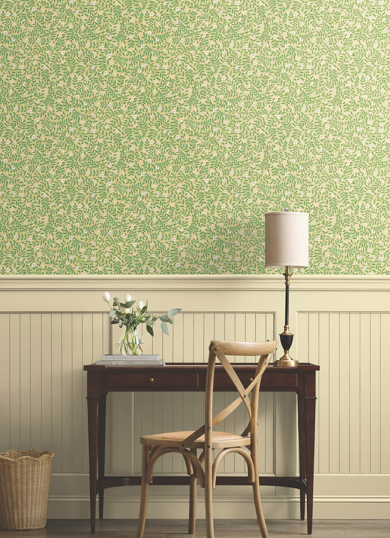 elodie-gold-petite-floral-premium-peel-stick-wallpaper-york-wallcoverings-psw1671rl - York Wallcoverings Wallpaper