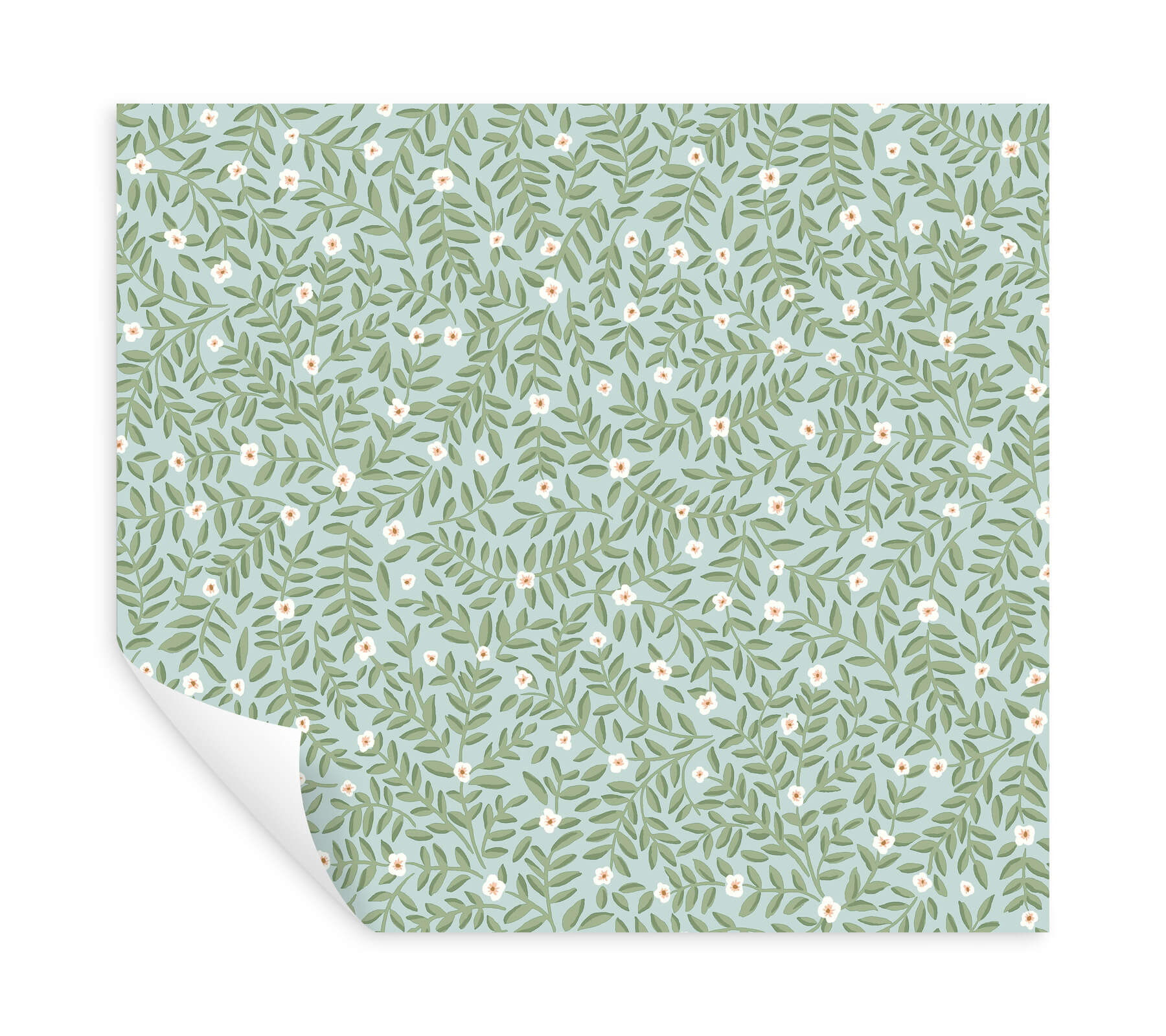 elodie-light-blue-petite-floral-premium-peel-stick-wallpaper-york-wallcoverings-psw1672rl - York Wallcoverings Wallpaper