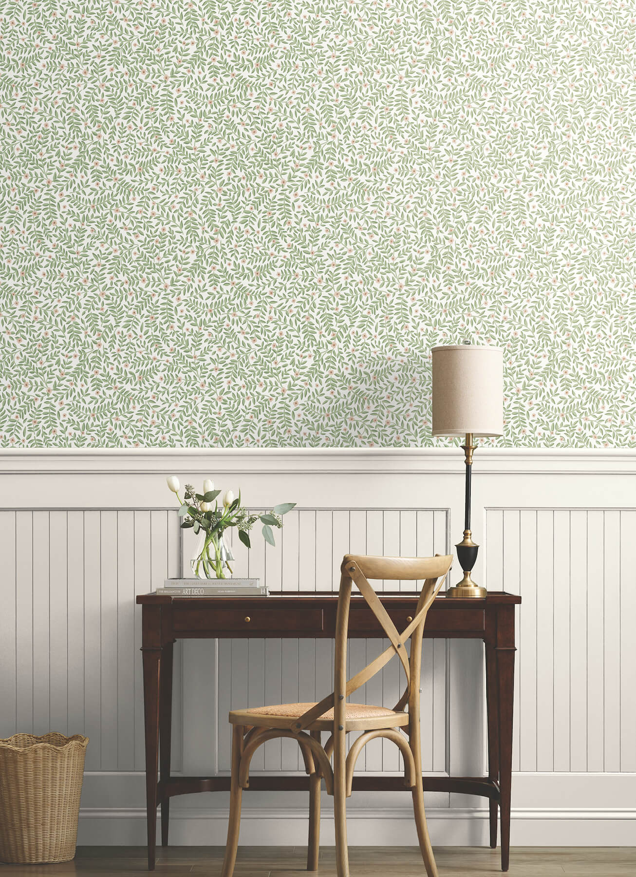 elodie-cream-petite-floral-premium-peel-stick-wallpaper-york-wallcoverings-psw1673rl - York Wallcoverings Wallpaper