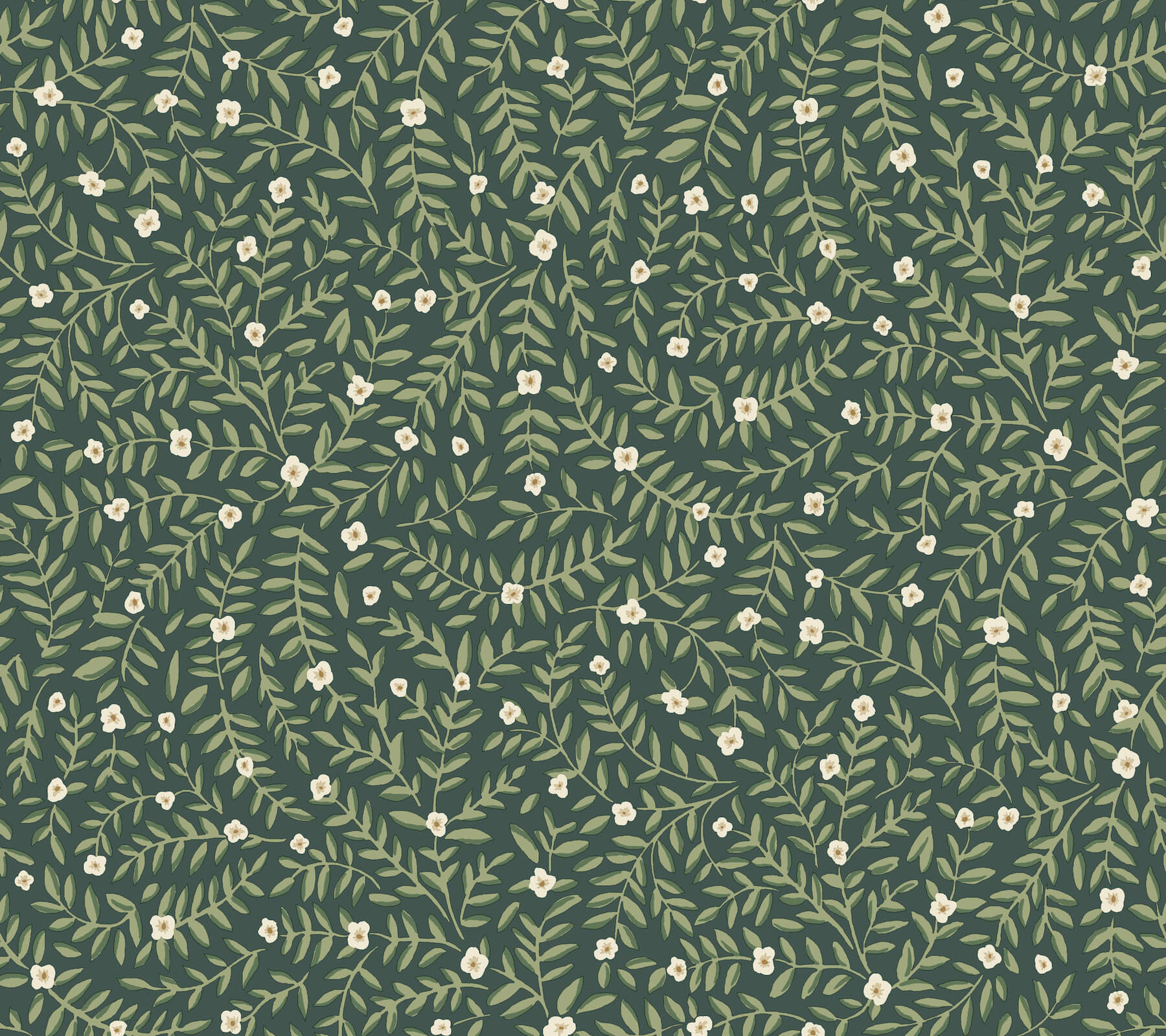 elodie-evergreen-petite-floral-premium-peel-stick-wallpaper-york-wallcoverings-psw1674rl - York Wallcoverings Wallpaper