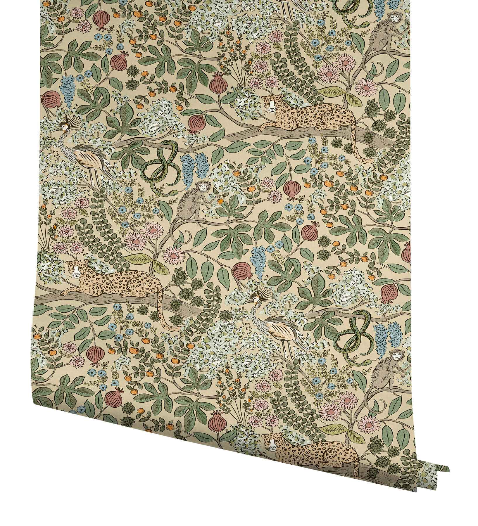 Safari Beige Jungle Toile Premium Peel + Stick Wallpaper - York Wallcoverings - PSW1679RL - York Wallcoverings Wallpaper