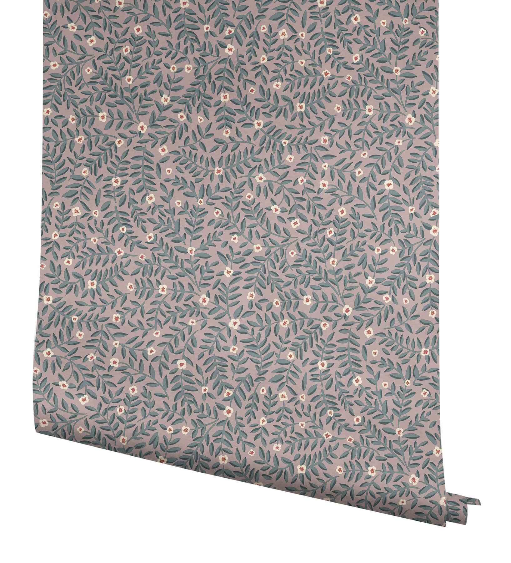 Elodie Lavender Petite Floral Premium Peel + Stick Wallpaper - York Wallcoverings - PSW1693RL