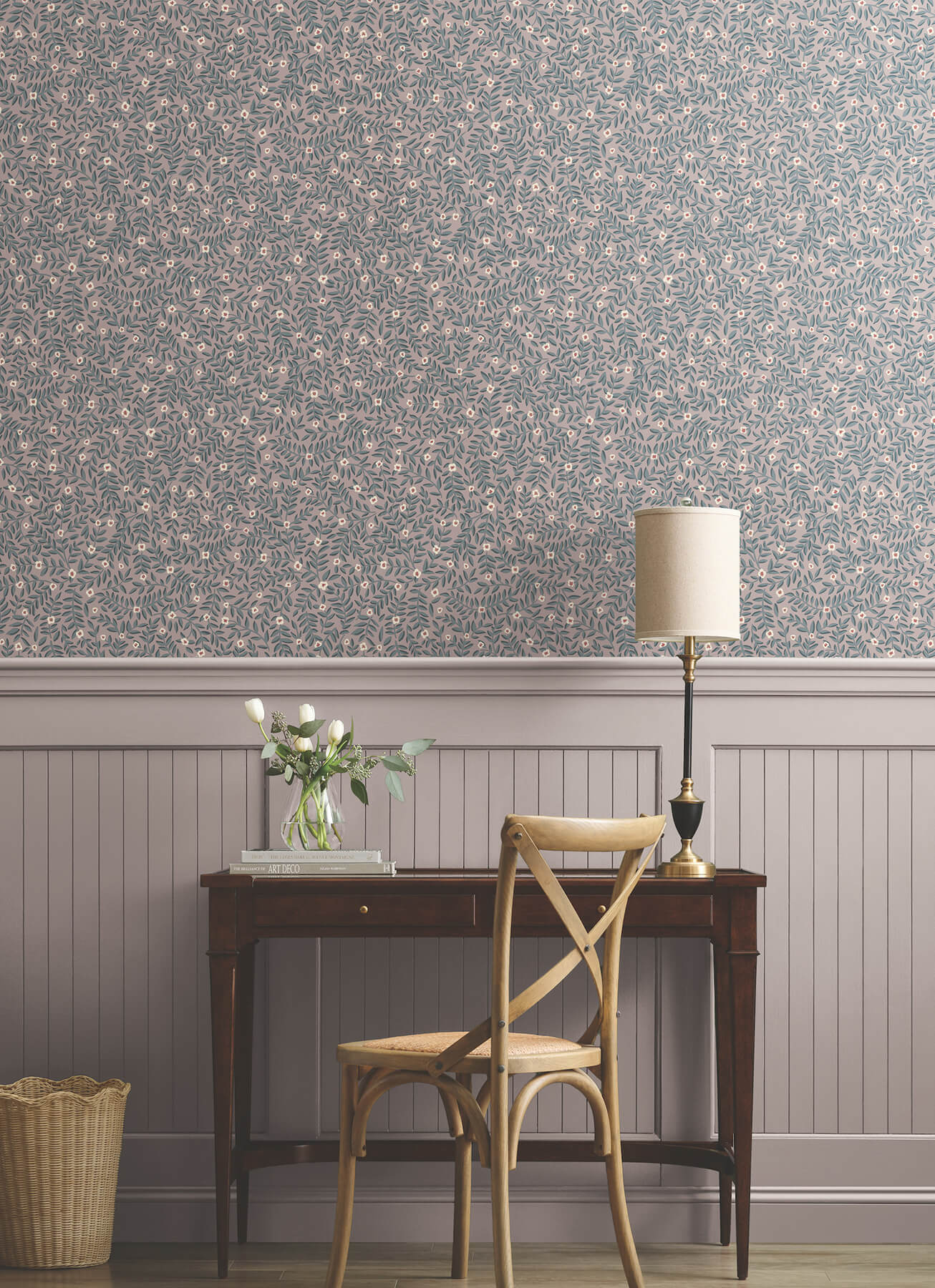 elodie-lavender-petite-floral-premium-peel-stick-wallpaper-york-wallcoverings-psw1693rl - York Wallcoverings Wallpaper