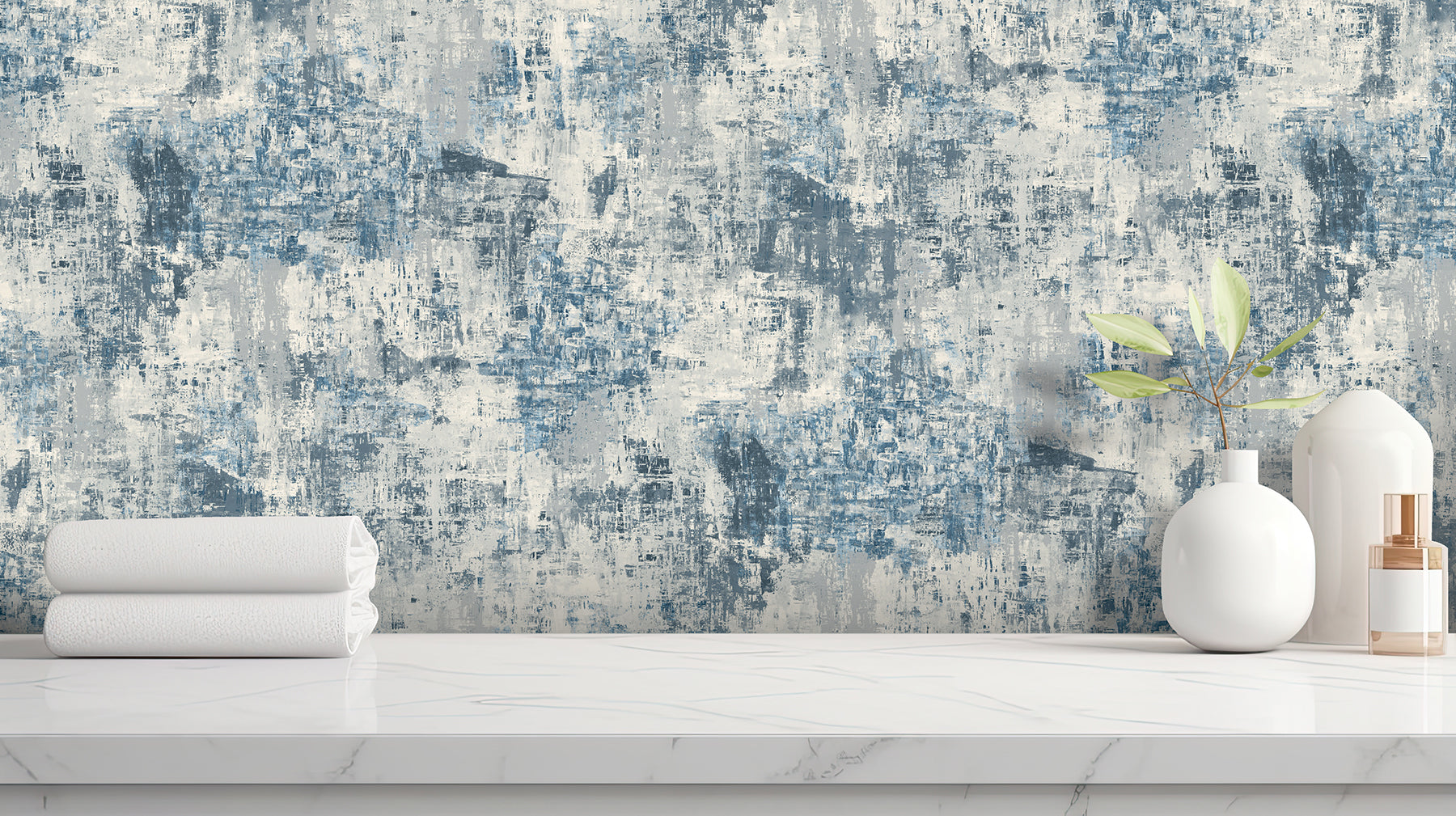 sergio-blue-abstract-texture-wallpaper-york-wallcoverings-ah100192ah - York Wallcoverings Papel pintado