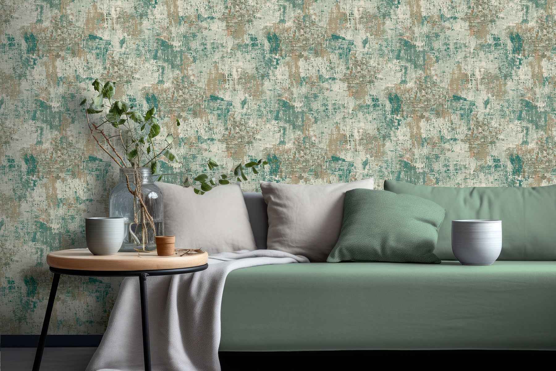 Sergio Green Abstract Texture Wallpaper - York Wallcoverings - AH100193AH - York Wallcoverings Wallpaper