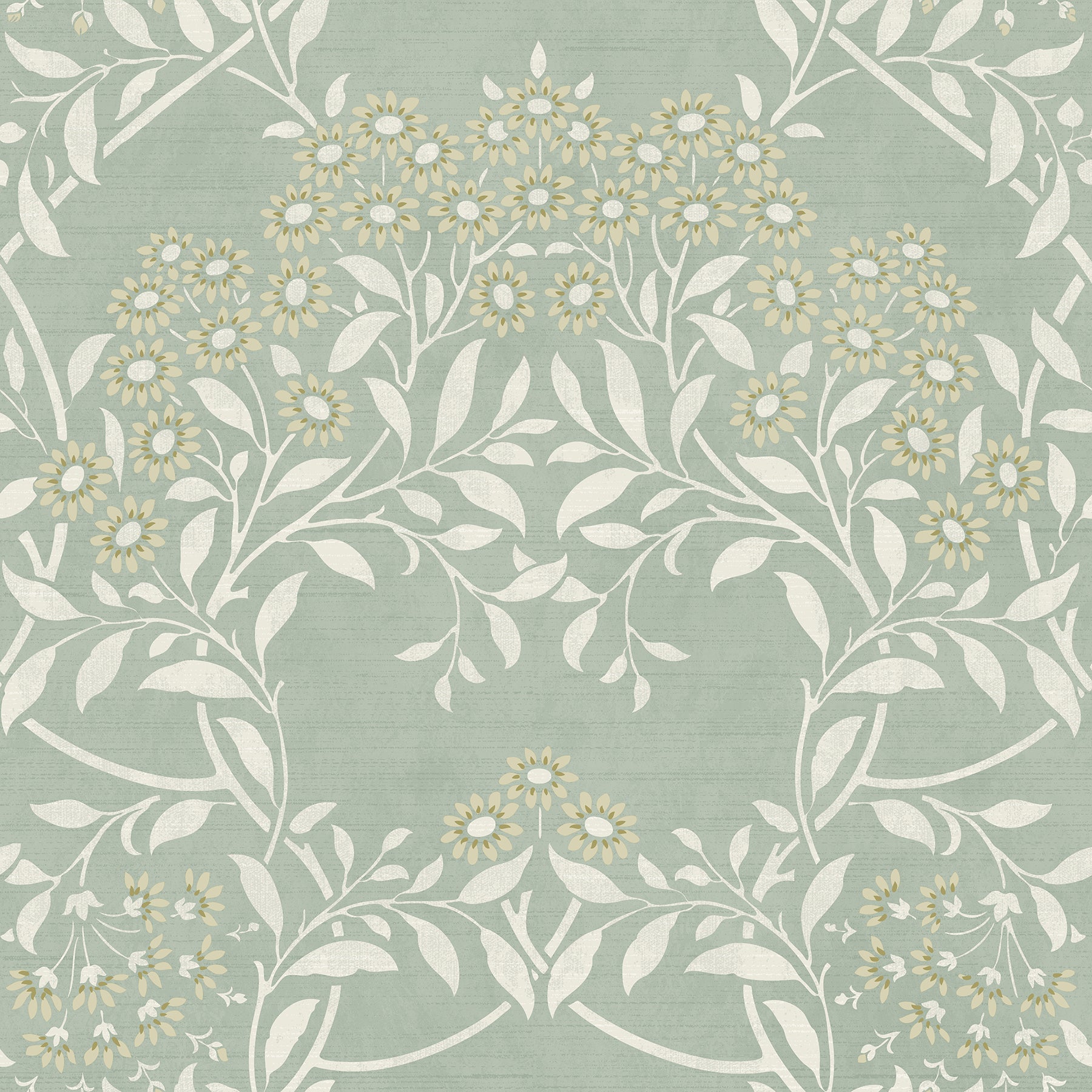 penelope-green-floral-damask-wallpaper-york-wallcoverings-ah100195ah - York Wallcoverings Wallpaper