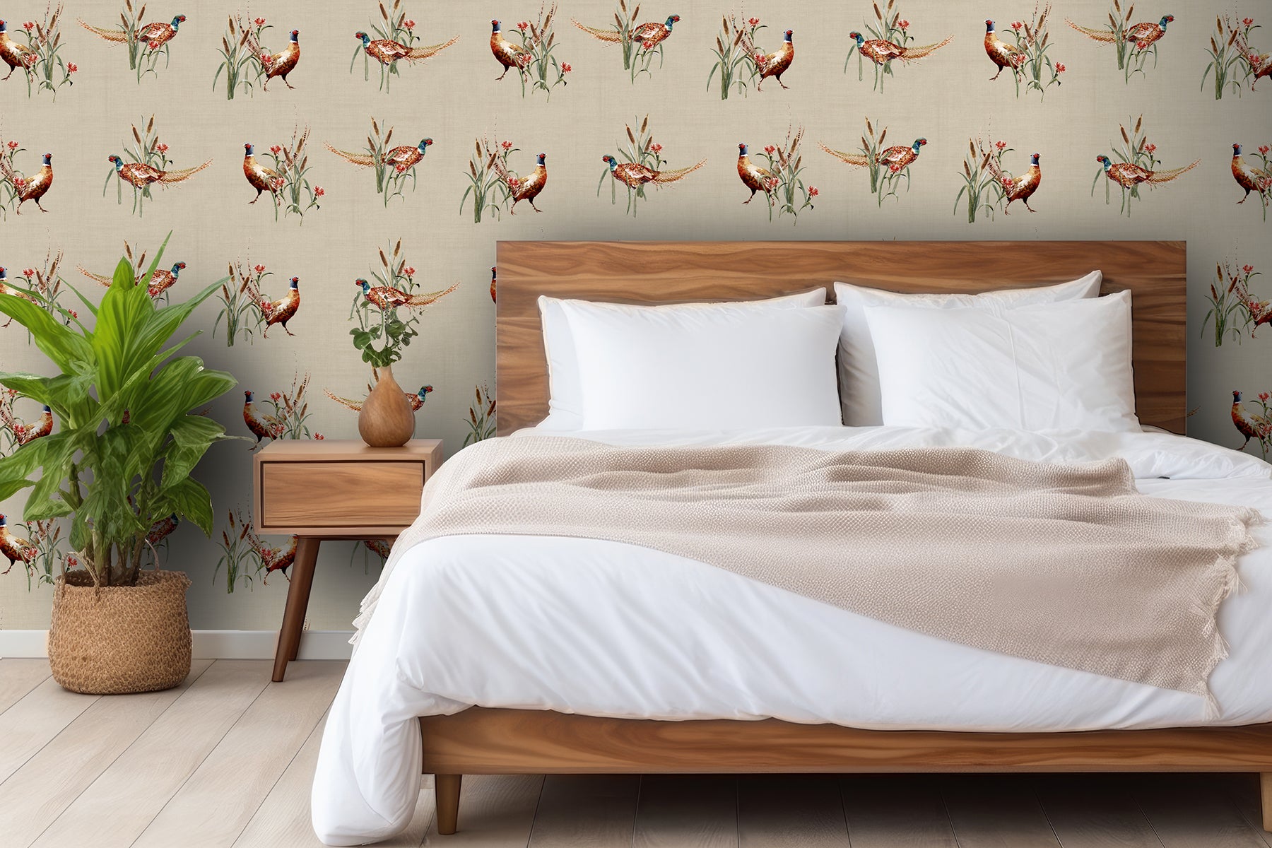 eustace-neutral-pheasant-meadow-wallpaper-york-wallcoverings-ah100214ah - York Wallcoverings Papel pintado