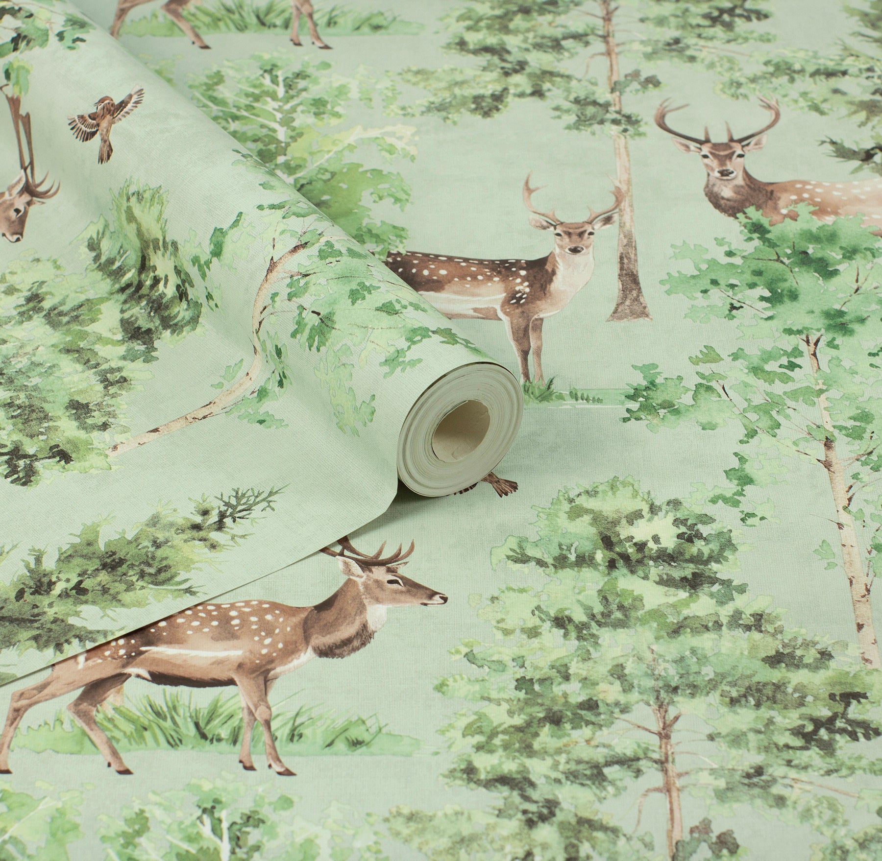cletis-neutral-deer-forest-wallpaper-york-wallcoverings-ah100215ah - York Wallcoverings Wallpaper