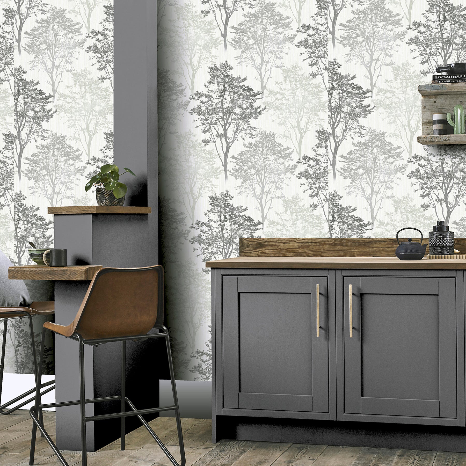 Edwin Grey Wildwood Wallpaper - York Wallcoverings - AH259502 - York Wallcoverings Wallpaper