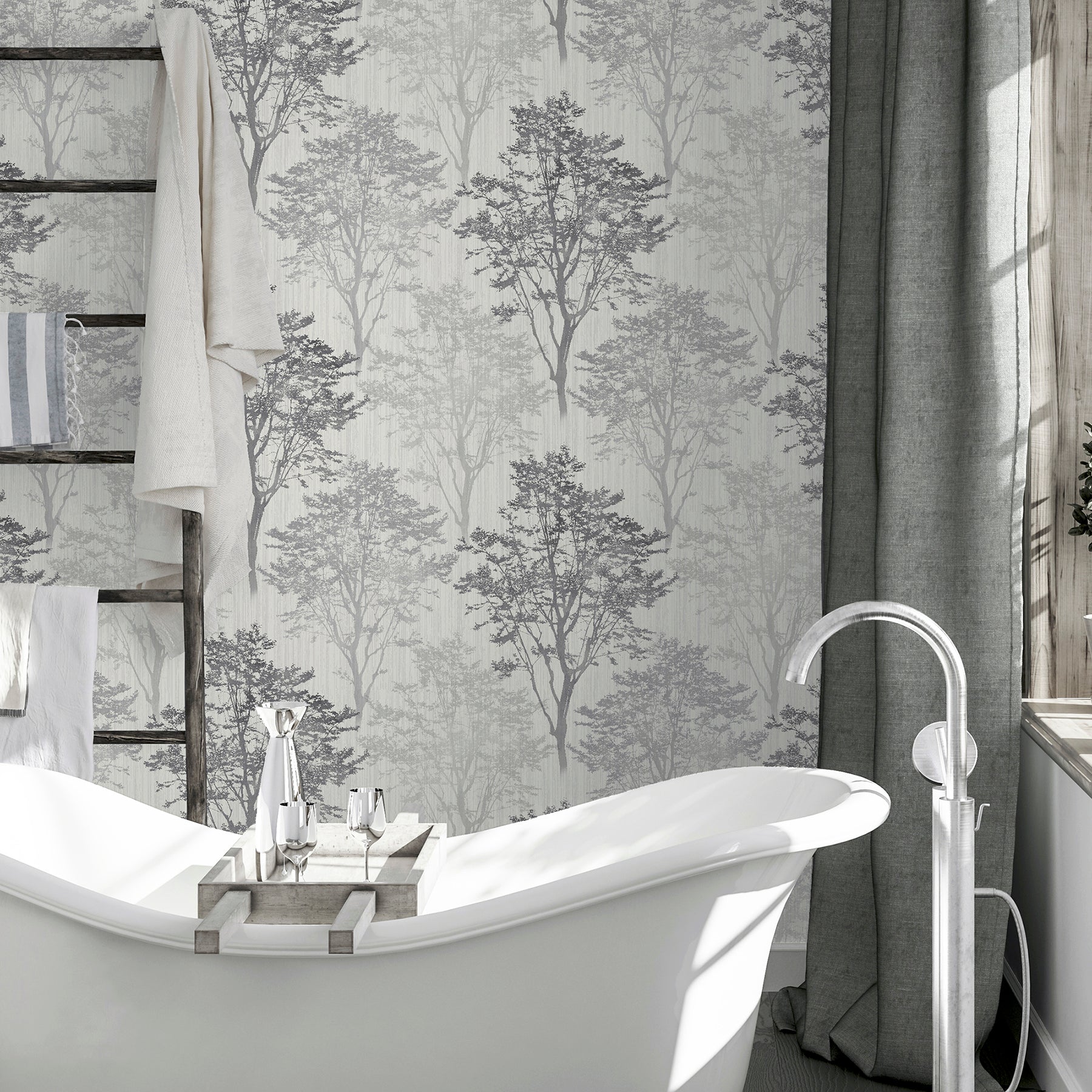 edwin-grey-wildwood-wallpaper-york-wallcoverings-ah259502 - York Wallcoverings Papel pintado