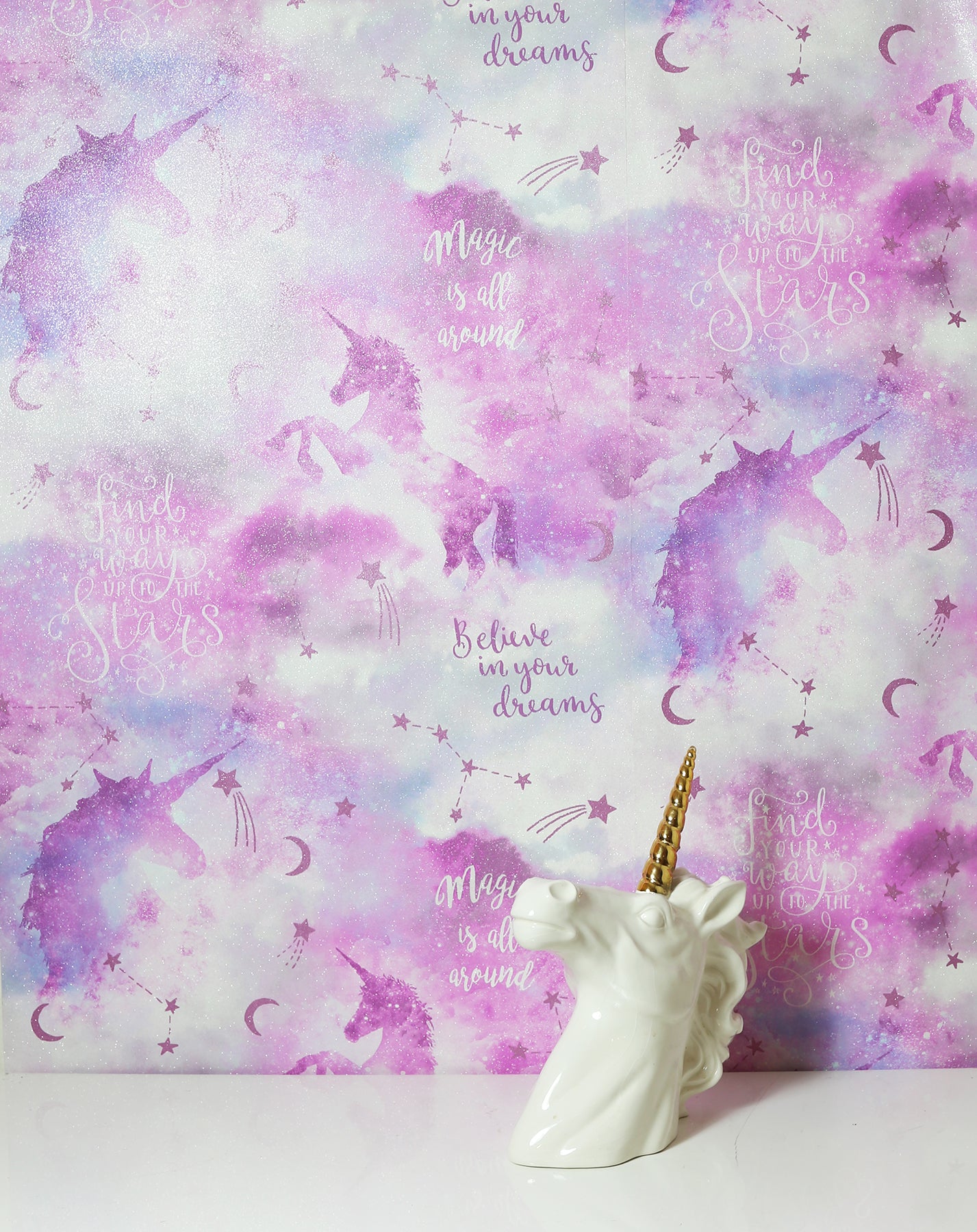xena-pink-galaxy-unicorn-wallpaper-york-wallcoverings-ah292901 - York Wallcoverings Papel pintado