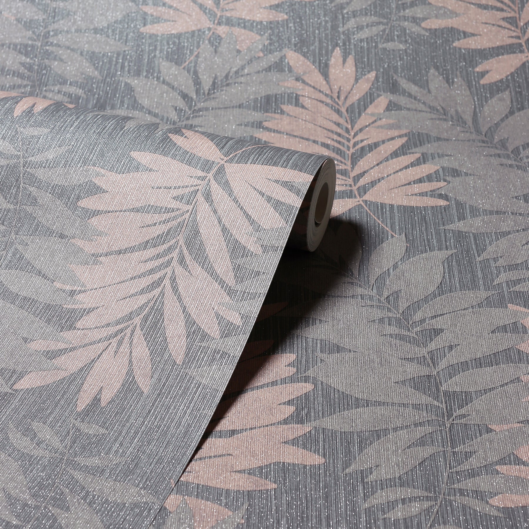 bernis-slate-palm-leaf-wallpaper-york-wallcoverings-ah296200 - York Wallcoverings Papel pintado