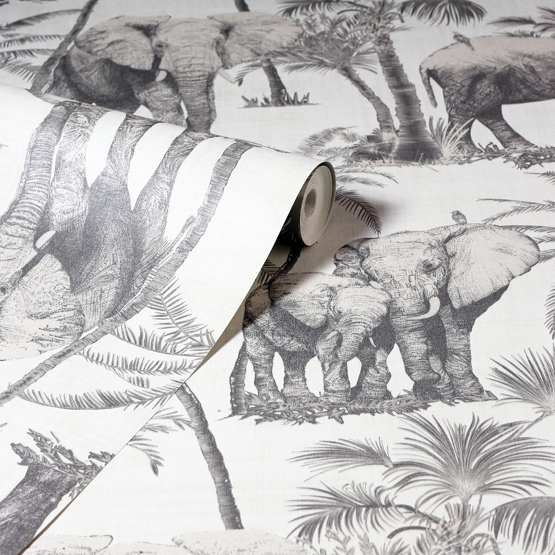 adelia-neutral-elephant-grove-wallpaper-york-wallcoverings-ah296700 - York Wallcoverings Papel pintado