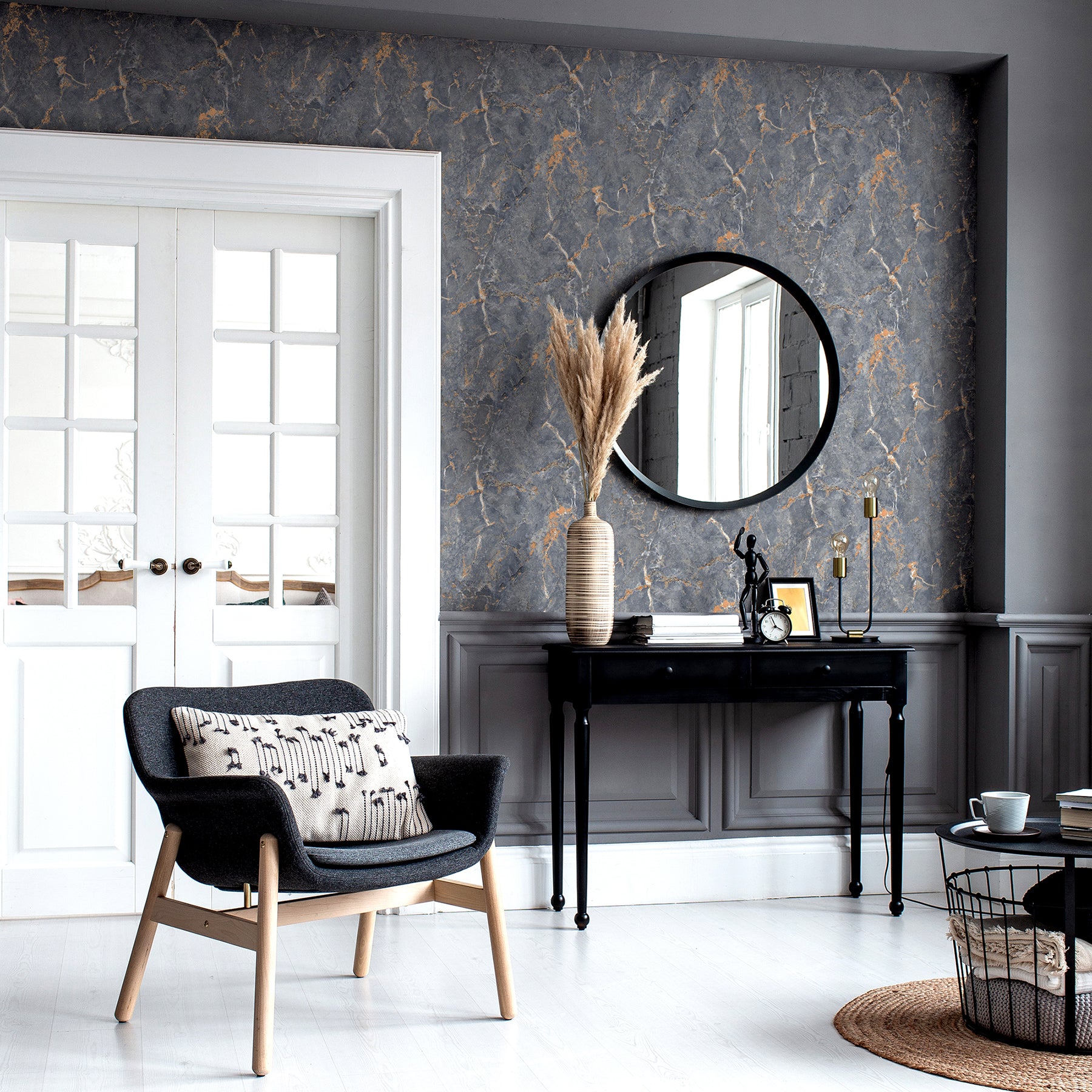 darcel-grey-granite-wallpaper-york-wallcoverings-ah296708 - York Wallcoverings Papel pintado
