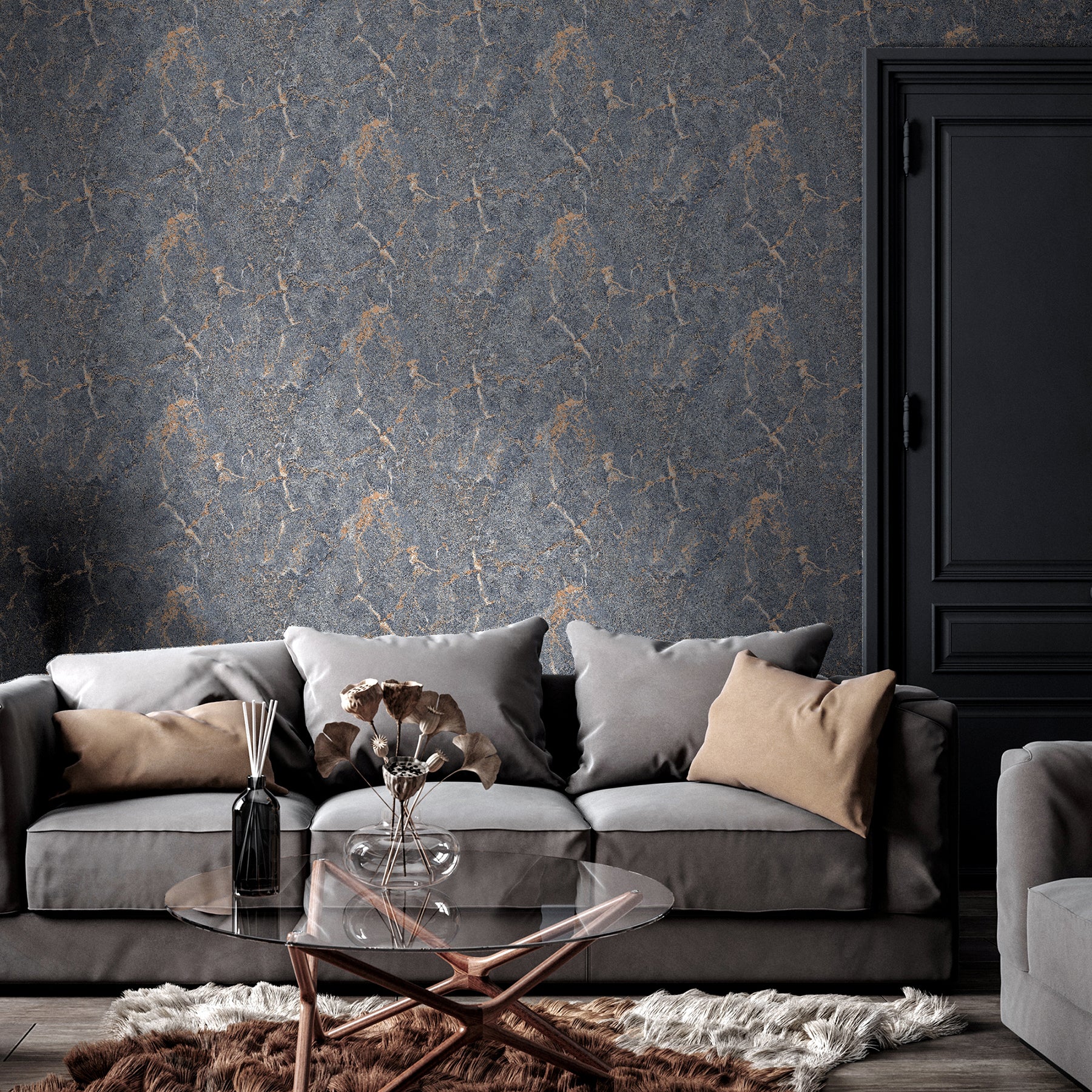 darcel-grey-granite-wallpaper-york-wallcoverings-ah296708 - York Wallcoverings Papel pintado