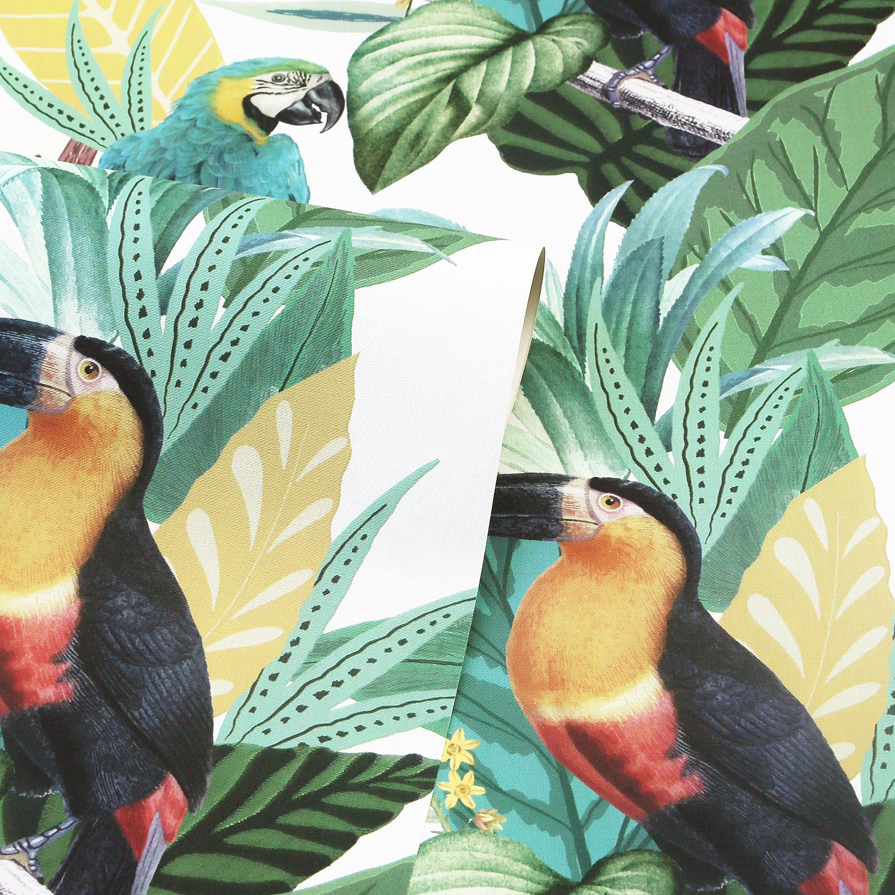 trudie-multicolor-toucan-macaw-wallpaper-york-wallcoverings-ah296803 - York Wallcoverings Wallpaper