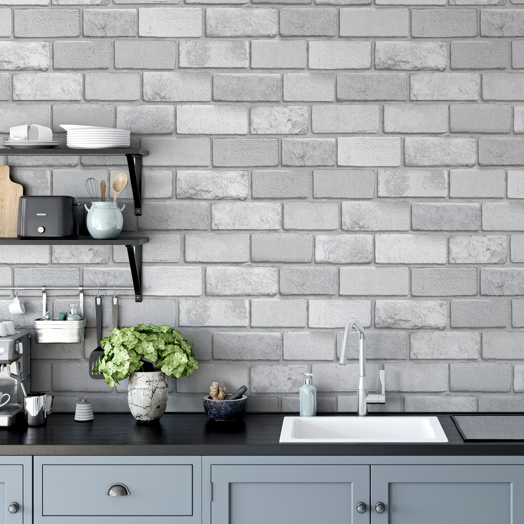 truman-dove-brick-wallpaper-york-wallcoverings-ah669401 - York Wallcoverings Papel pintado