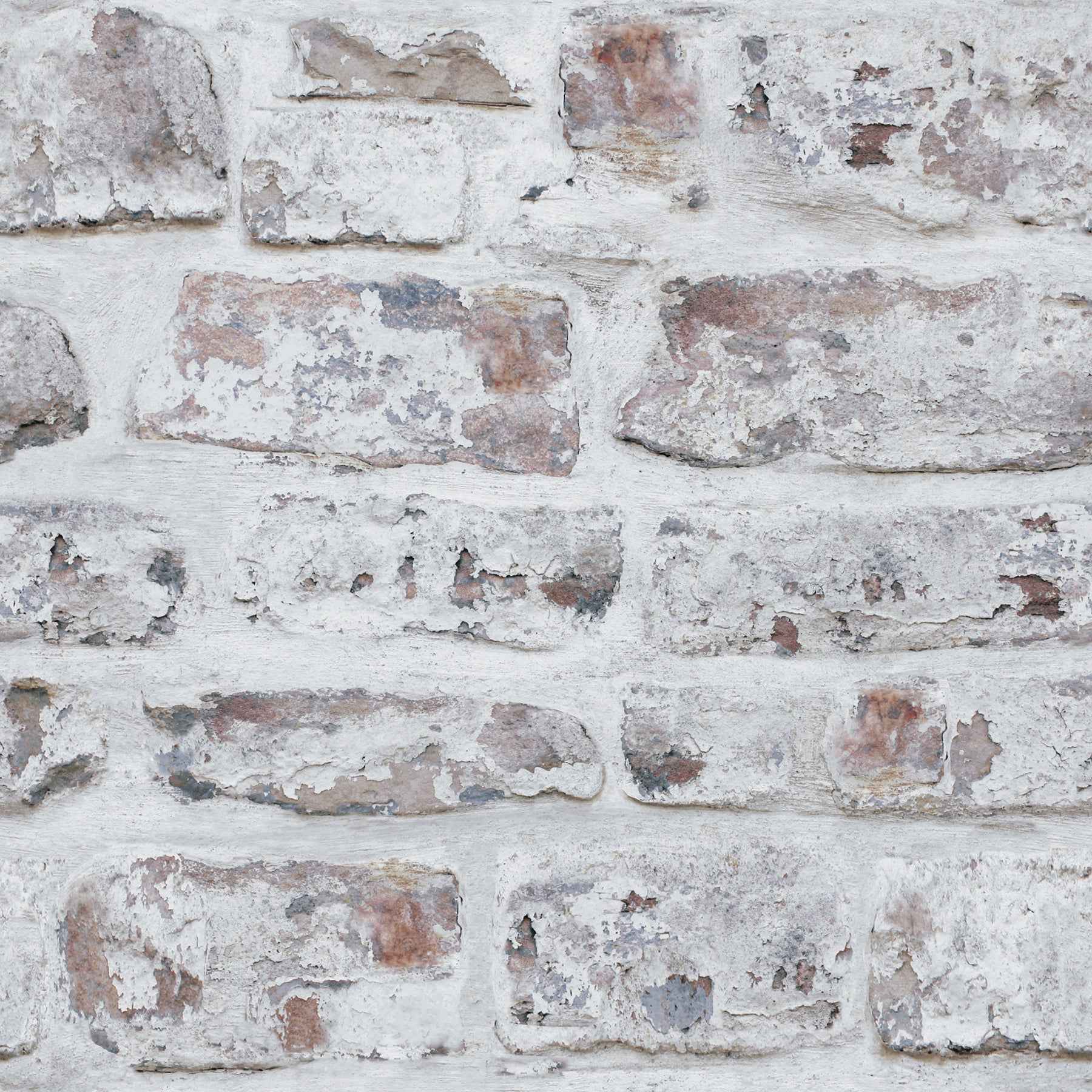 Domenic White Whitewashed Brick Wallpaper - York Wallcoverings - AH671100 - York Wallcoverings Wallpaper