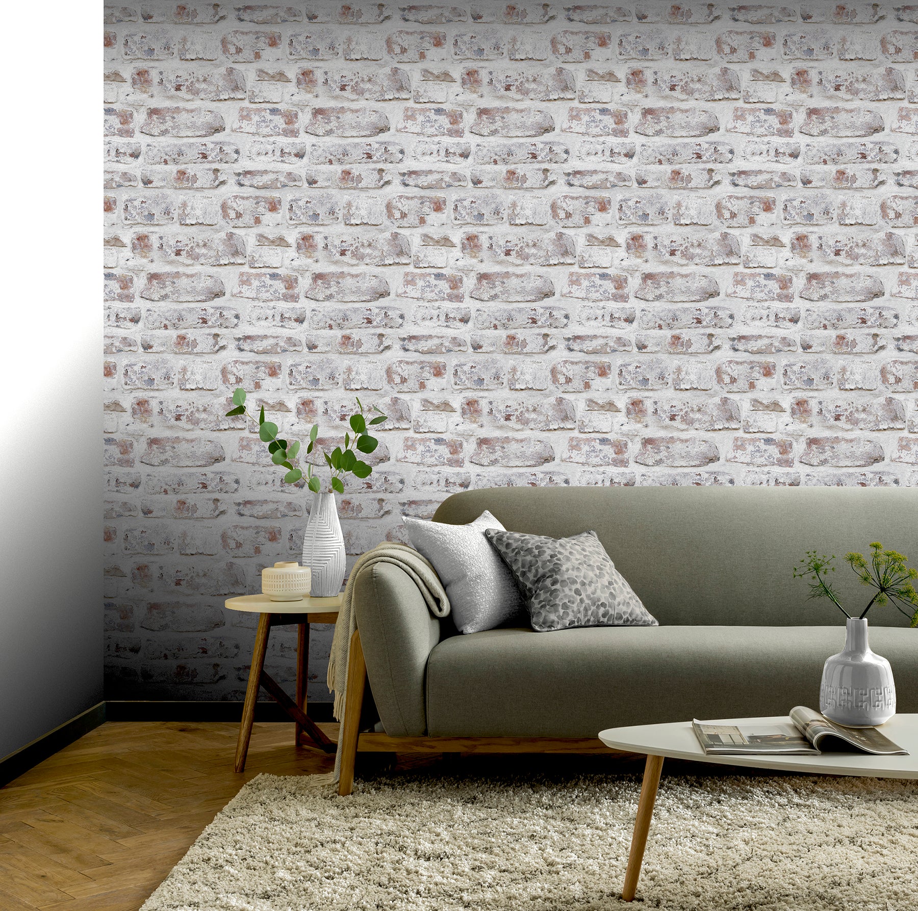 domenic-white-whitewashed-brick-wallpaper-york-wallcoverings-ah671100 - York Wallcoverings Wallpaper