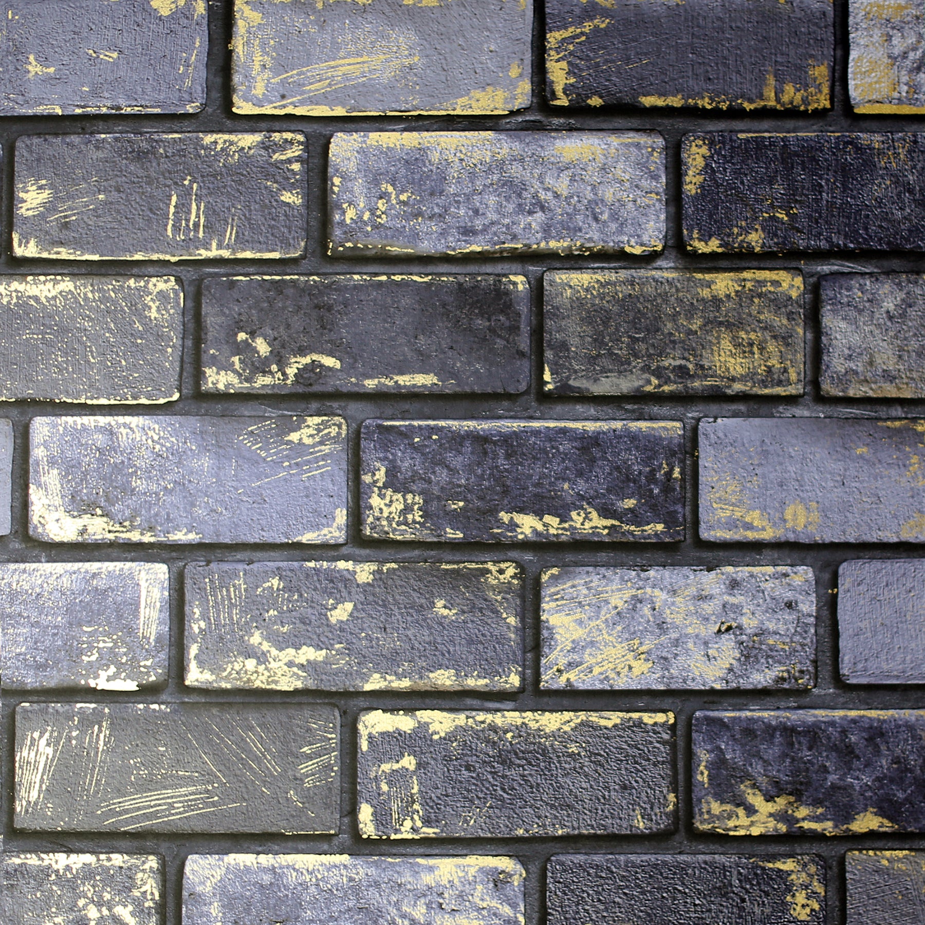 myron-charcoal-metallic-brick-wallpaper-york-wallcoverings-ah692200 - York Wallcoverings Wallpaper