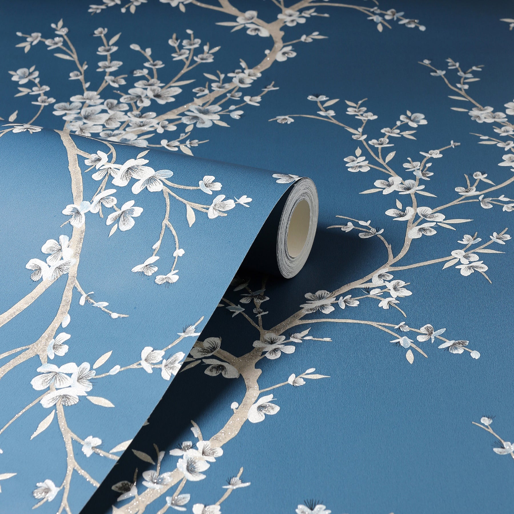 kaia-blue-flowering-tree-wallpaper-york-wallcoverings-ah692805 - York Wallcoverings Papel pintado