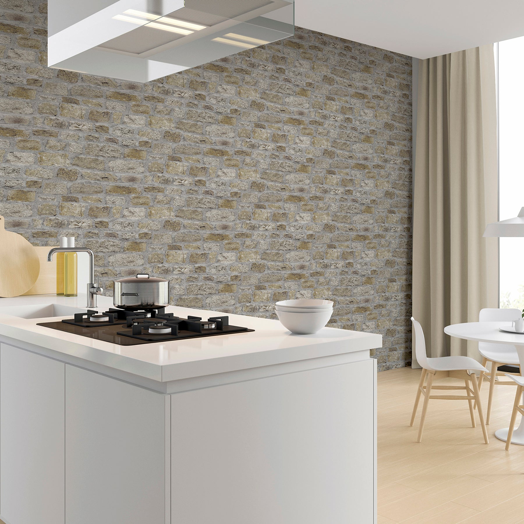 atticus-neutral-country-stone-wallpaper-york-wallcoverings-ah696500 - York Wallcoverings Wallpaper